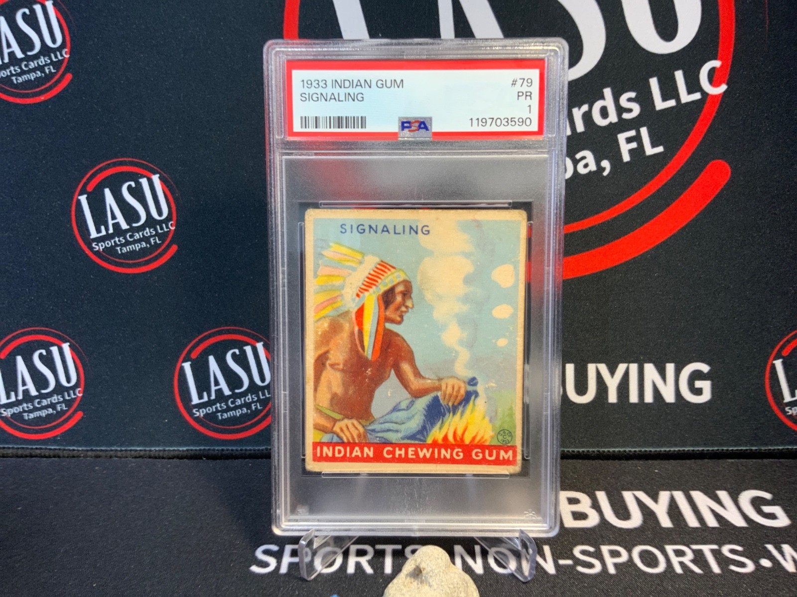 1933 R73 Goudey Indian Gum Card #79 - SIGNALING - Series 216 -PSA 1