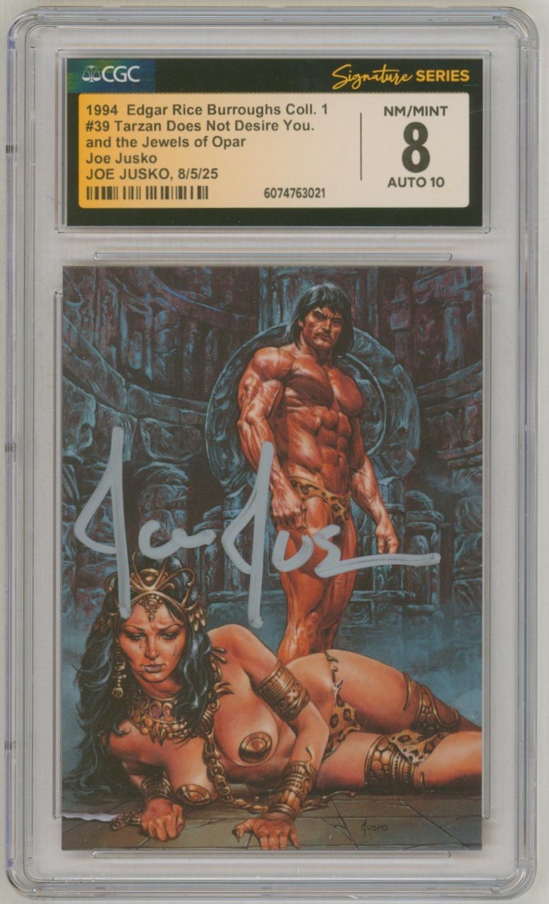 Joe Jusko Art Signed CGC SS 8 Edgar Rice Burroughs Card ~ Tarzan The Invincible