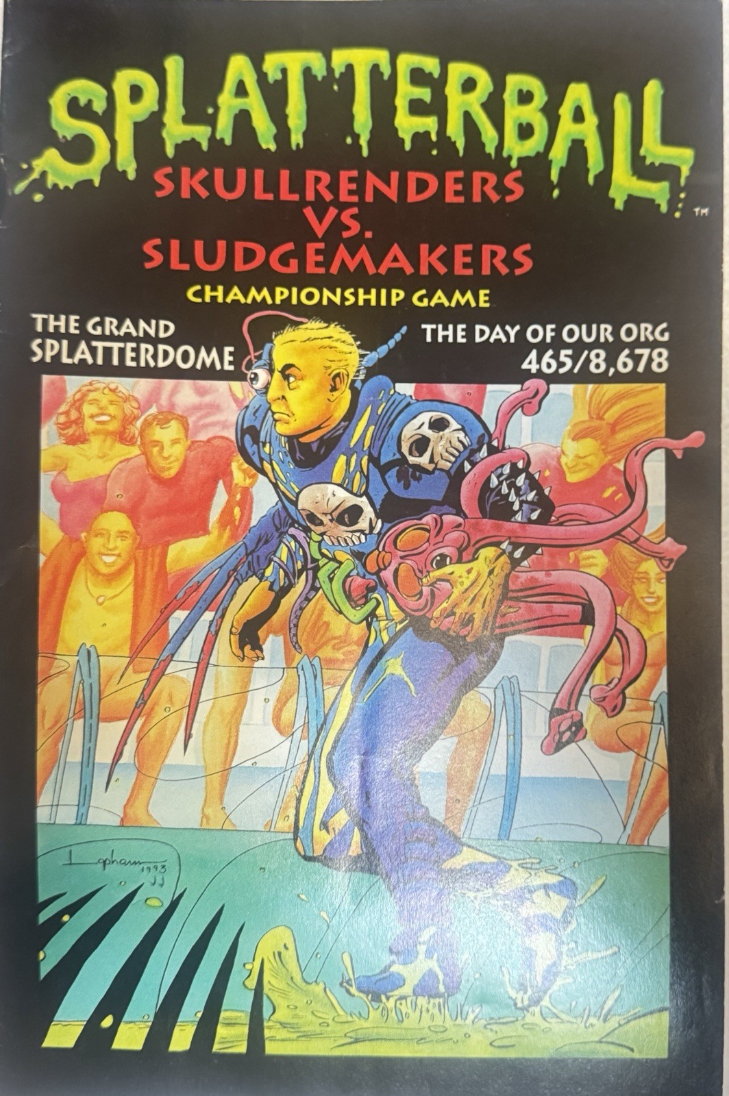SplatterBall 1993 Unstamped Rare