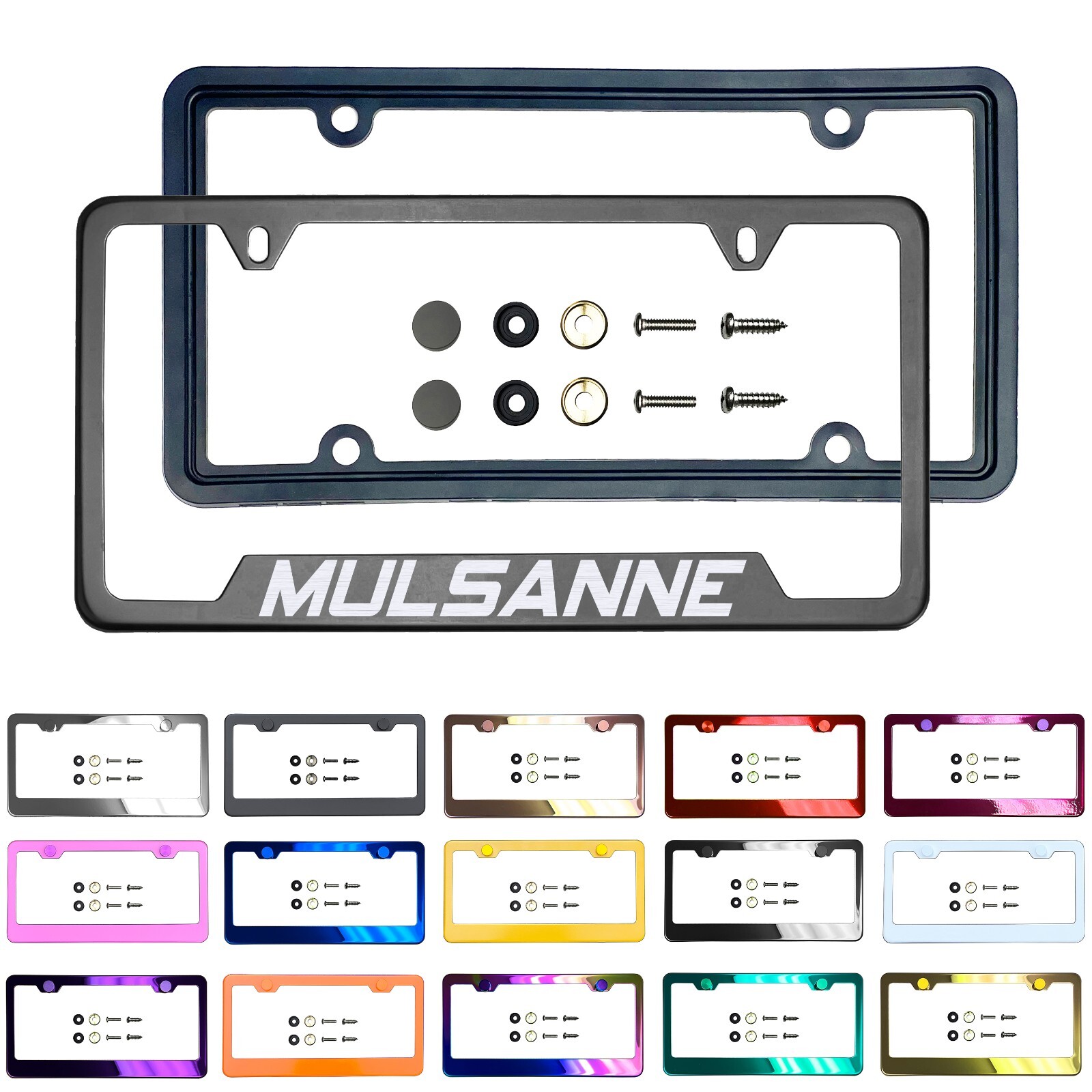 Laser Etched Customize Stainless Steel License Frame Fit BENTLEY Mulsanne