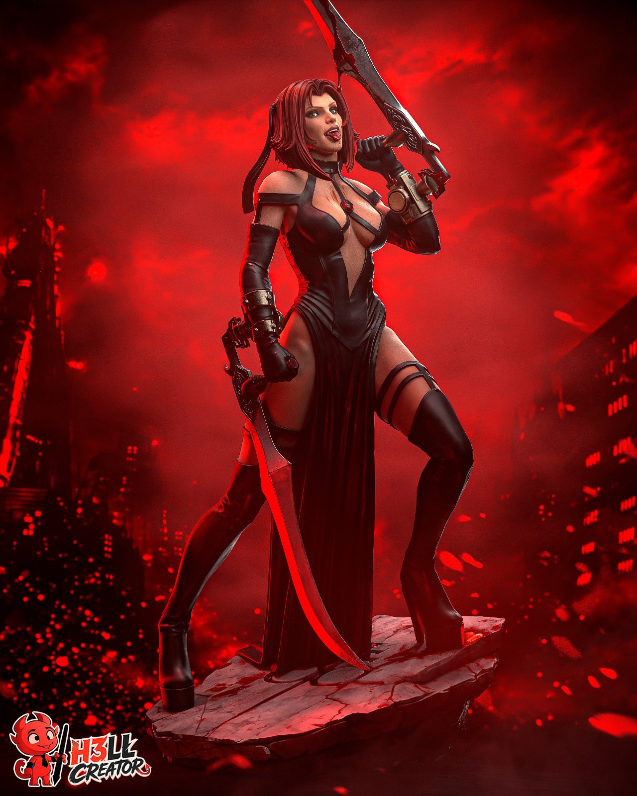 Painted Rayne Statue 1/4 Figure