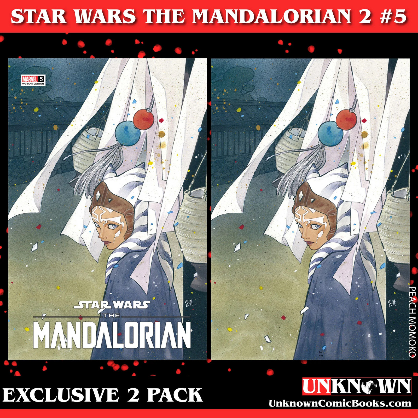 [2 PACK] STAR WARS: THE MANDALORIAN SEASON 2 #5 UNKNOWN COMICS PEACH MOMOKO EXCL