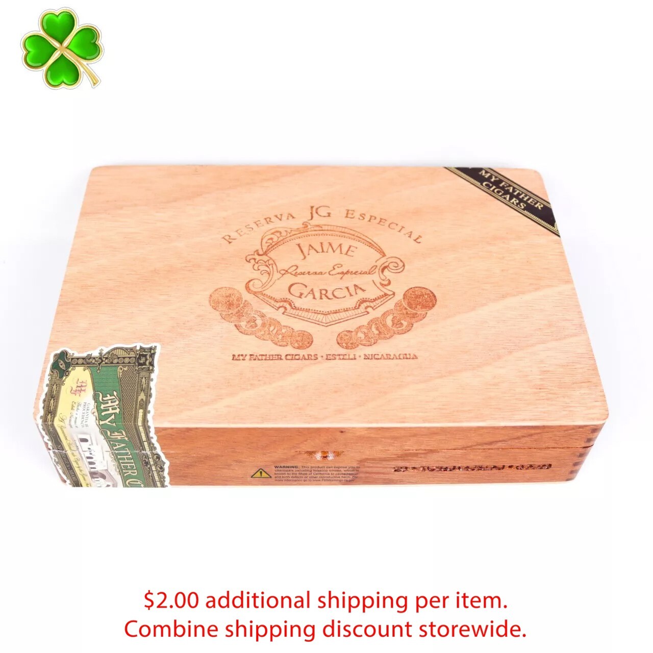 Jaime Garcia Toro Gordo Reserva Especial Empty Wood Cigar Box 10.25\
