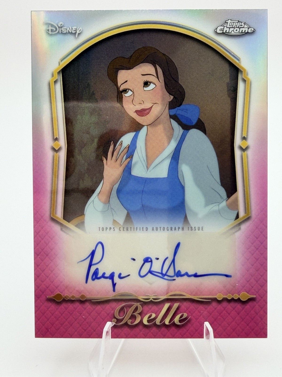 2026 Disney Chrome Belle Paige O’ Hara Disney Princess Autograph Card #PA-PO