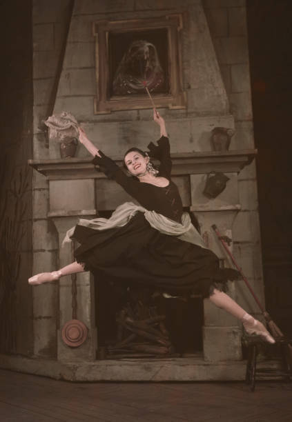 Russian ballerina Violetta Elvin performs a production ballet - 1950 Old Photo