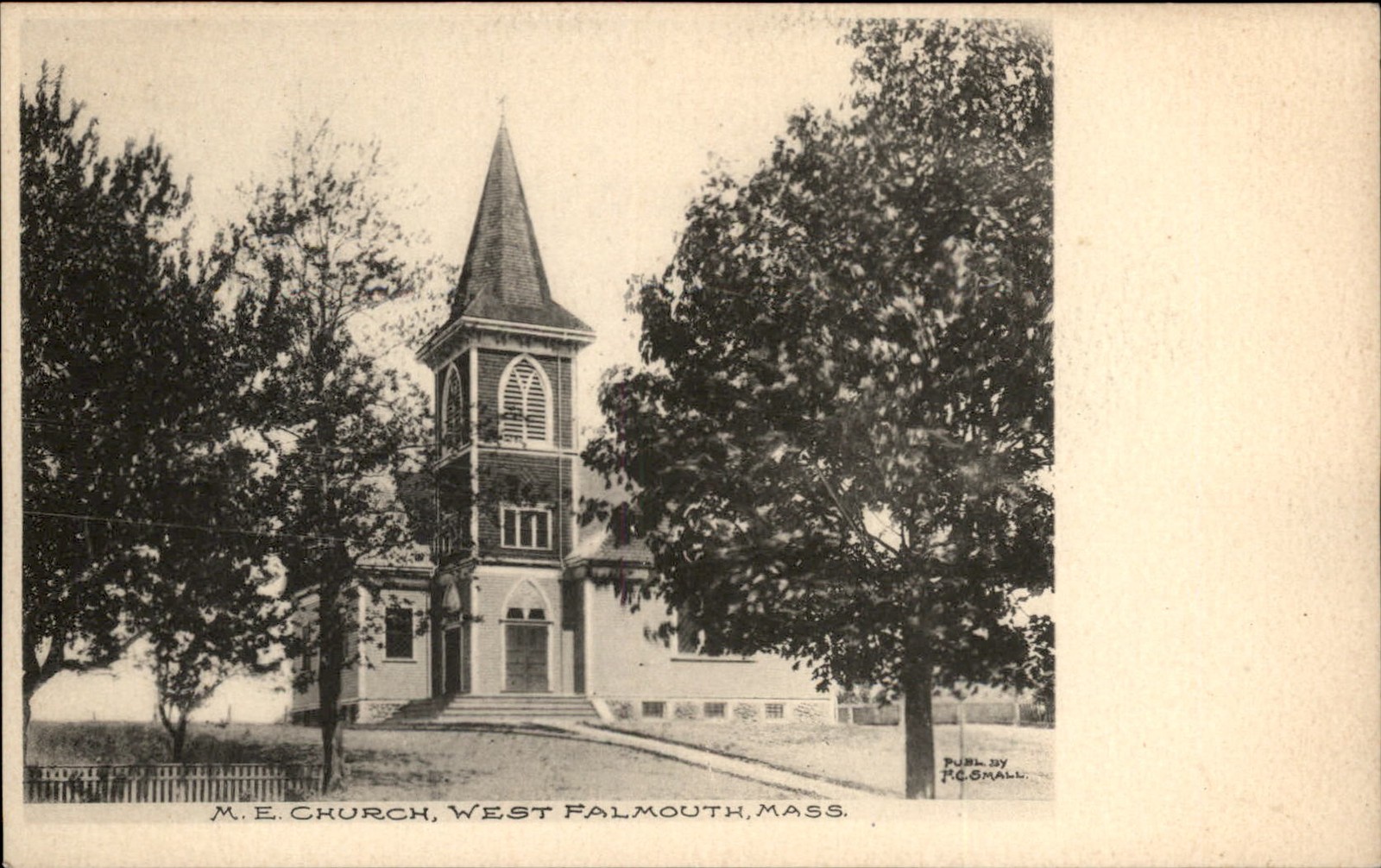 West Falmouth MA M.E. Church J.C. Smith c1900s-10s Vintage Postcard