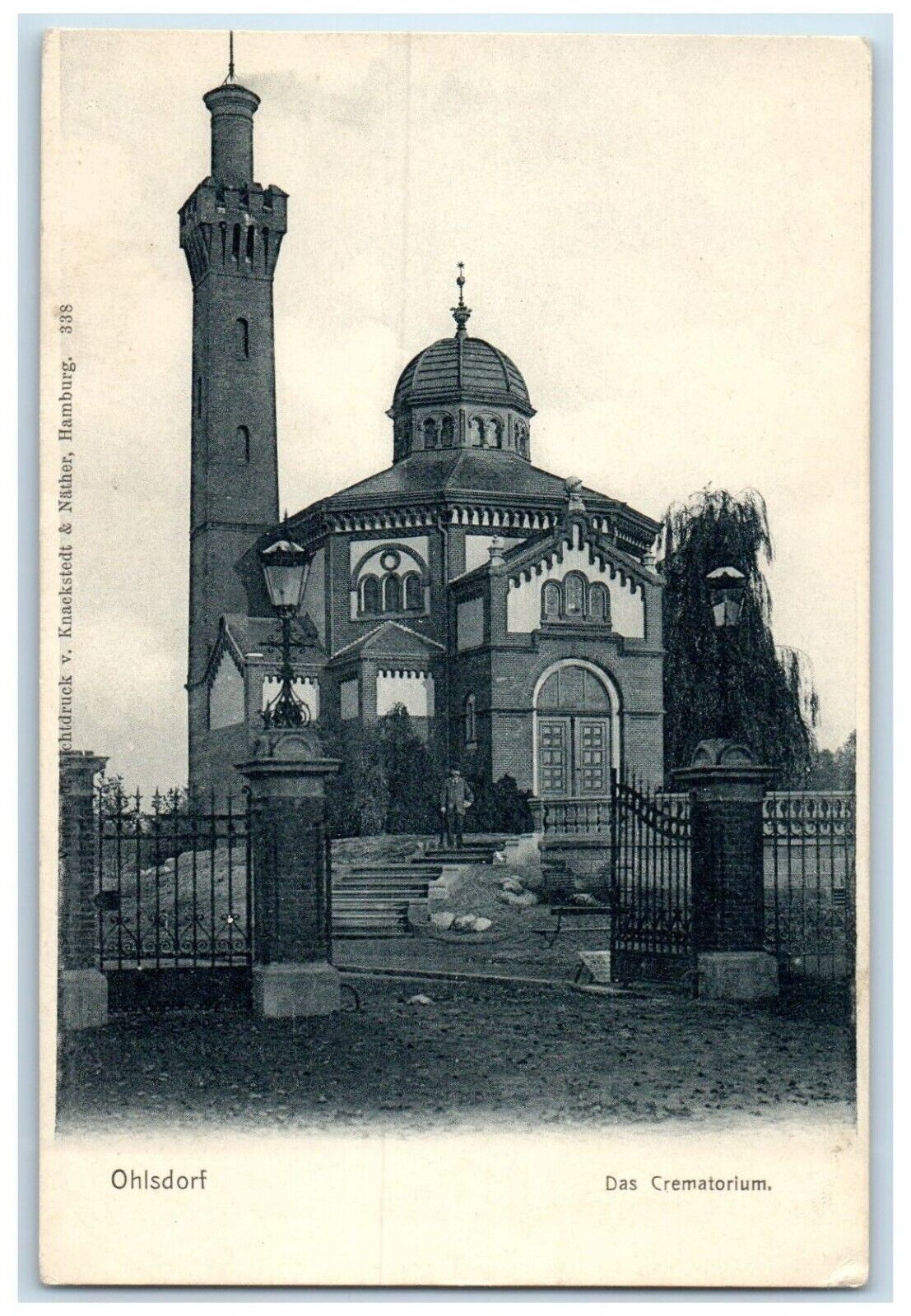 c1905 The Ohlsdorf Crematorium Hamburg Germany Unposted Antique Postcard