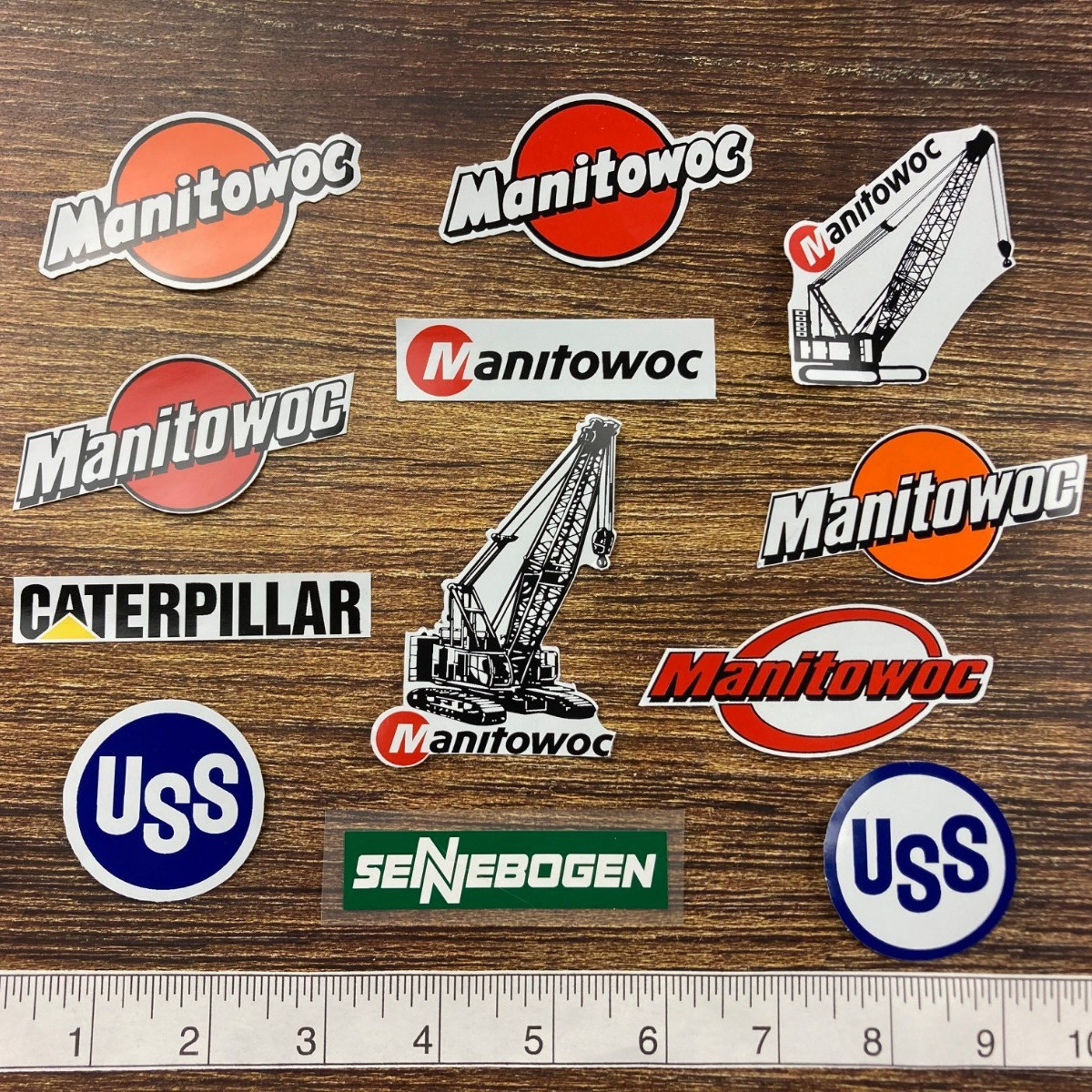 Hard Hat Stickers Manitowoc Ironworkers Laborers Carpenters Crane Operators