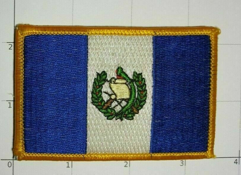 Flag Of Guatemala Patch Pabellón Nacional Azul y Blanco Libre Crezca Fecundo