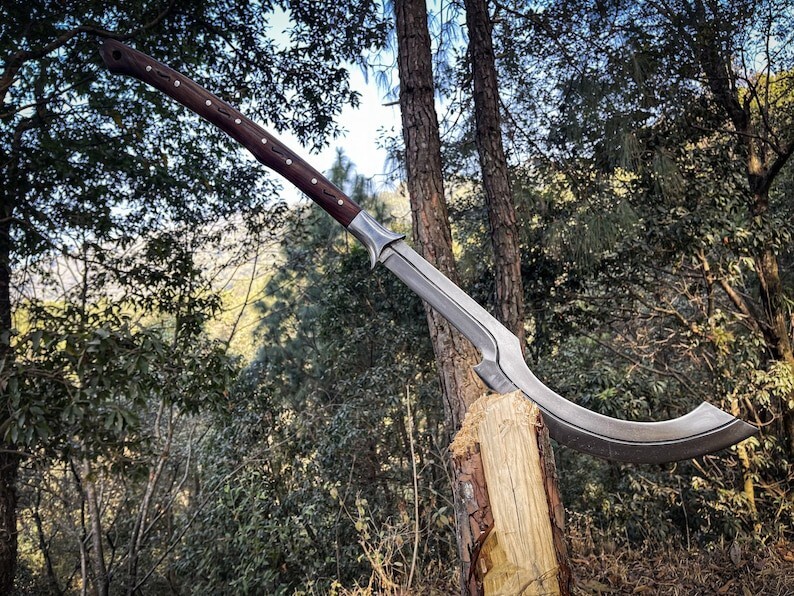 Custom & Handmade Egyptian Khopesh Long Handle Battle Ready Functional Sword