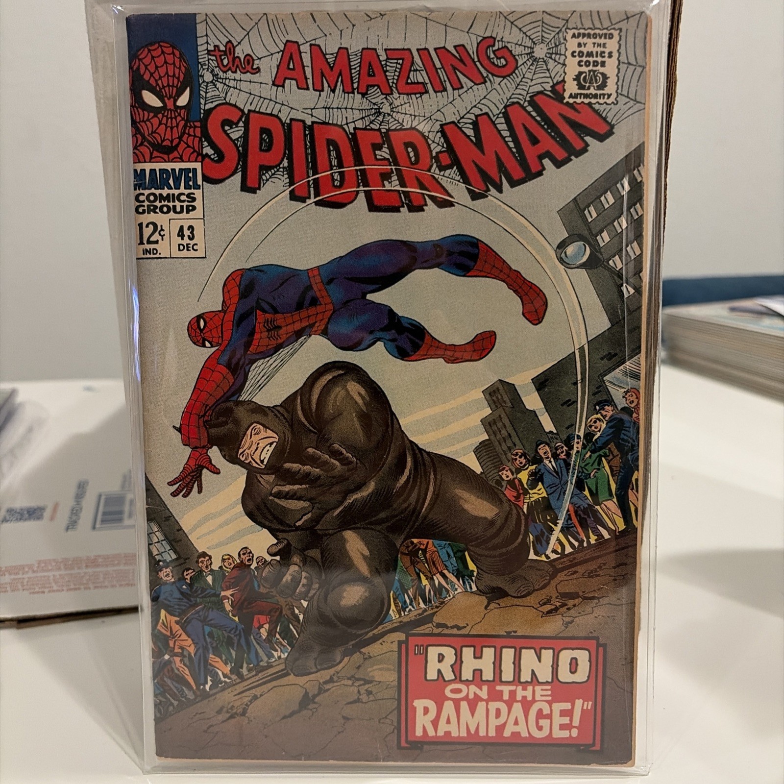 AMAZING SPIDER-MAN #43 1966 1st Full App Mary Jane Watson Origin Rhino