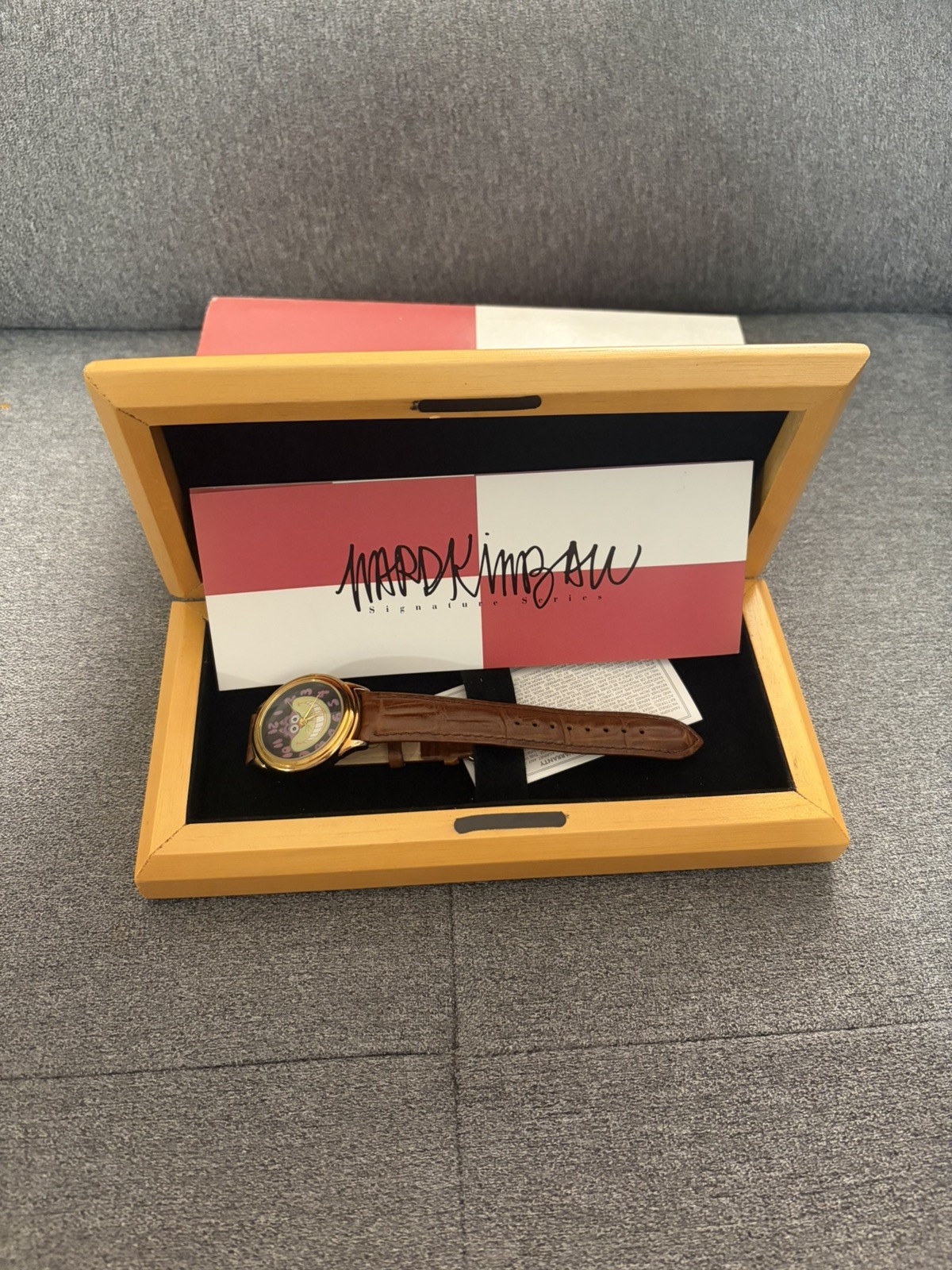 Rare Vintage Disney Cheshire Cat Watch Kimball Signature Series LE w/ Box & COA