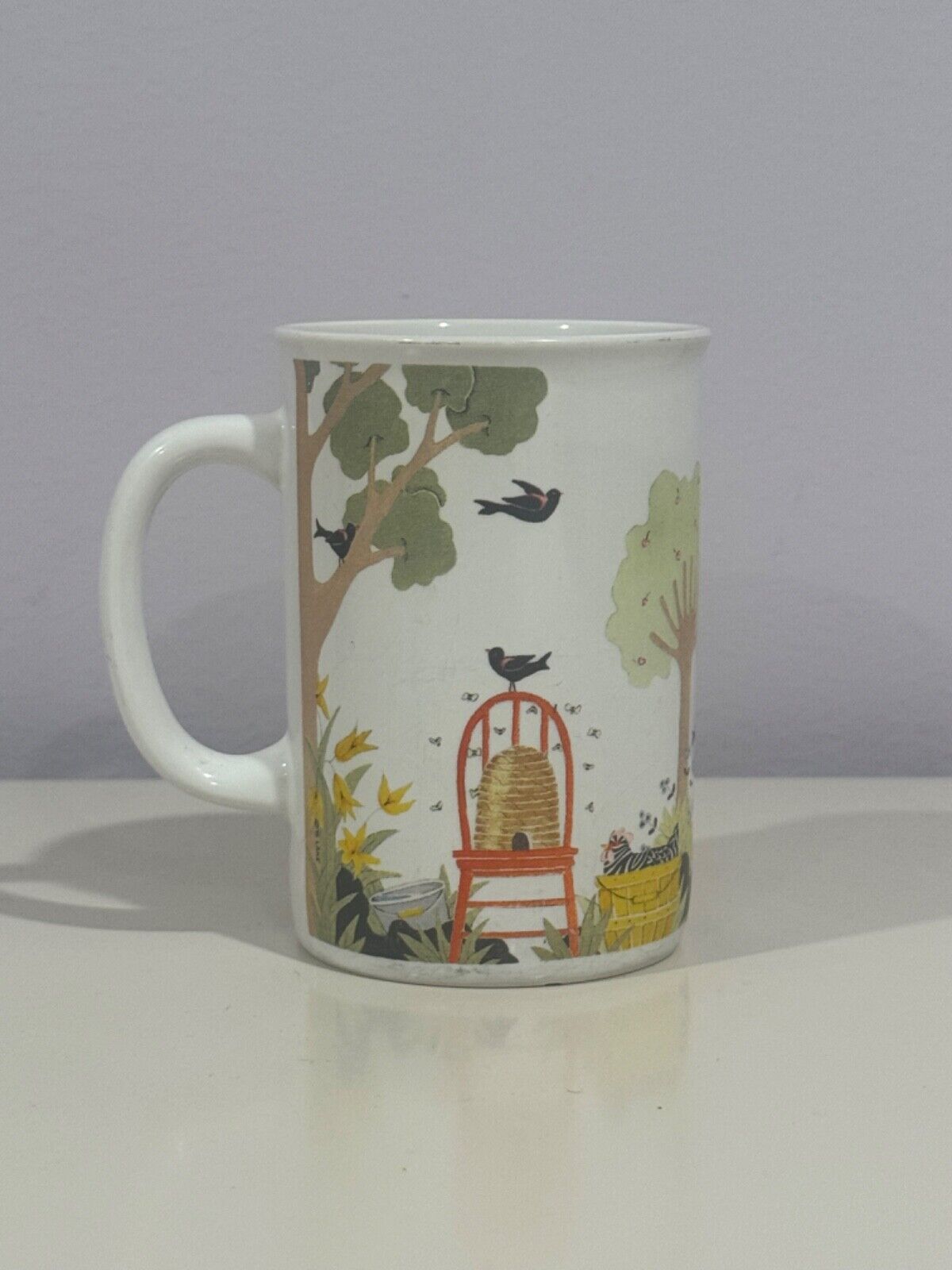 Vintage Otigiri Mug Coffee Mug Tea Drinker Gift Garden Scene Collector Rare Find