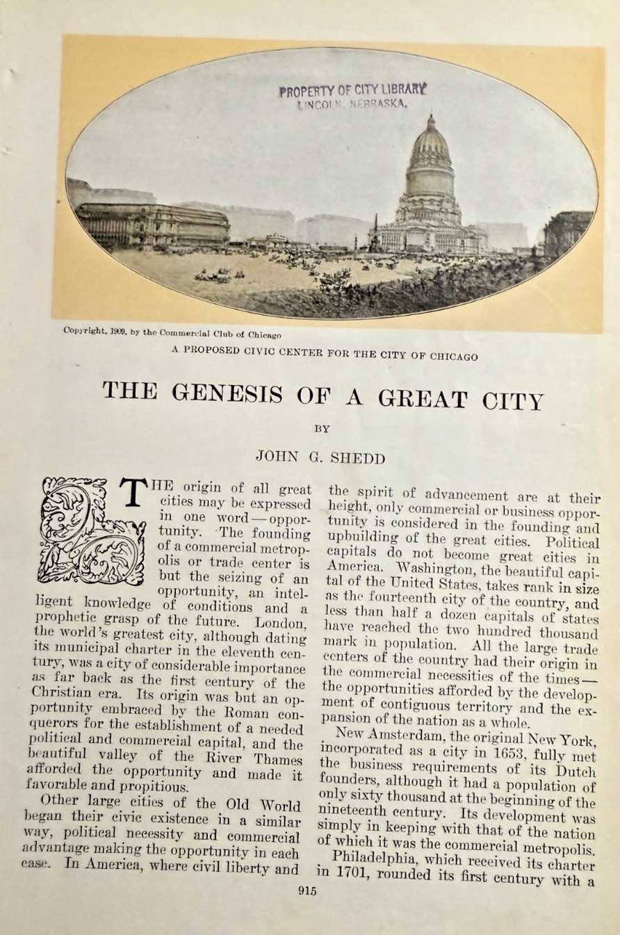 1909 Remaking Chicago Illinois Civic Center Michigan Avenue University of Chicag 1909 Remaking Chicago Illinois Civic Center Michigan Avenue University of Chicag
