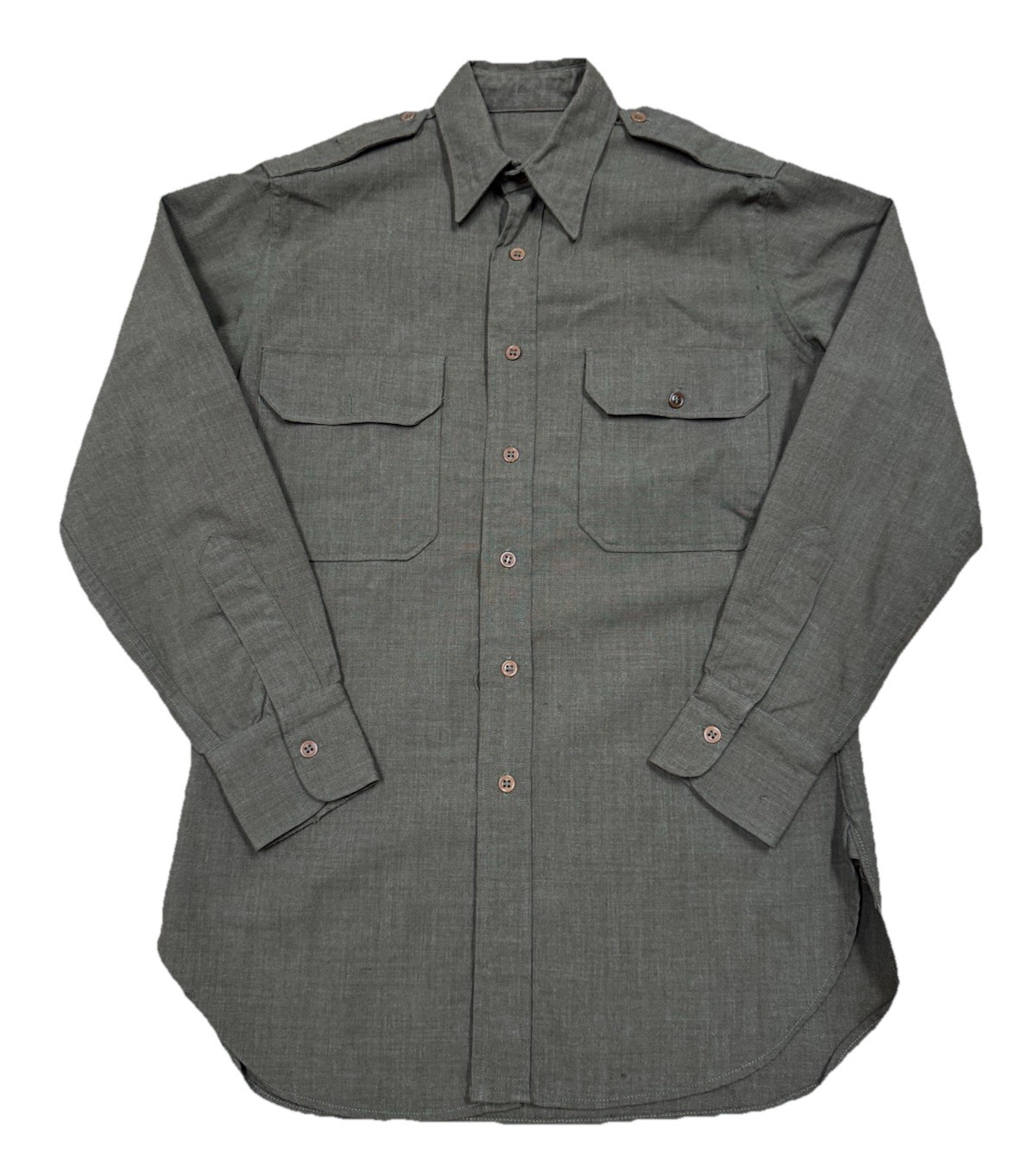 Vintage US Army Flannel Shirt 20W 32L Green Wool Flannel WW2 40s 1940s Military Vintage US Army Flannel Shirt 20W 32L Green Wool Flannel WW2 40s 1940s Military