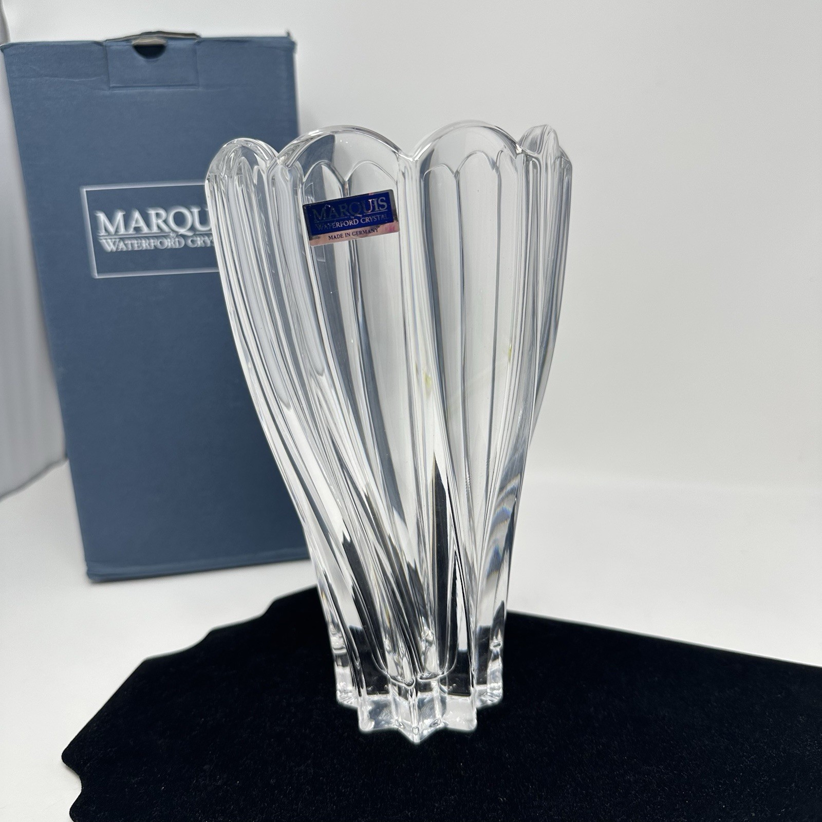VTG Marquis Waterford Crystal Vase Windflower 8 VTG Marquis Waterford Crystal Vase Windflower 8