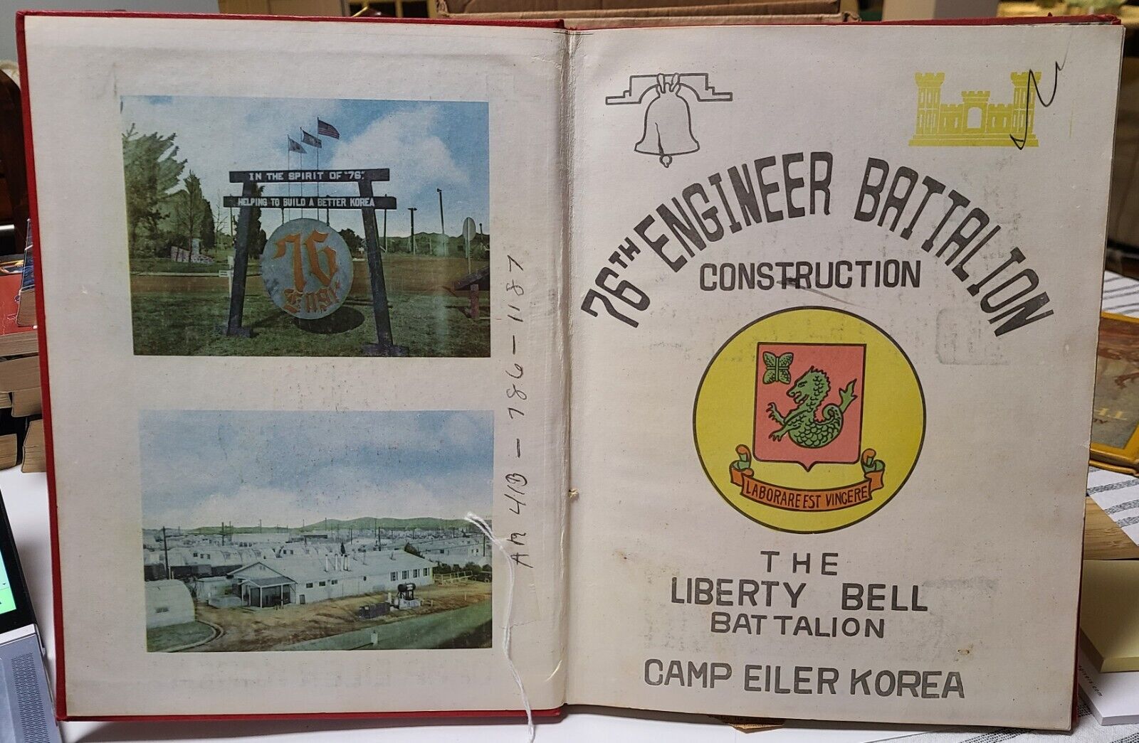 76th Engineer Battalion Camp Eiler, Korea 1950\'s, Liberty Bell Batt. Cruise Book