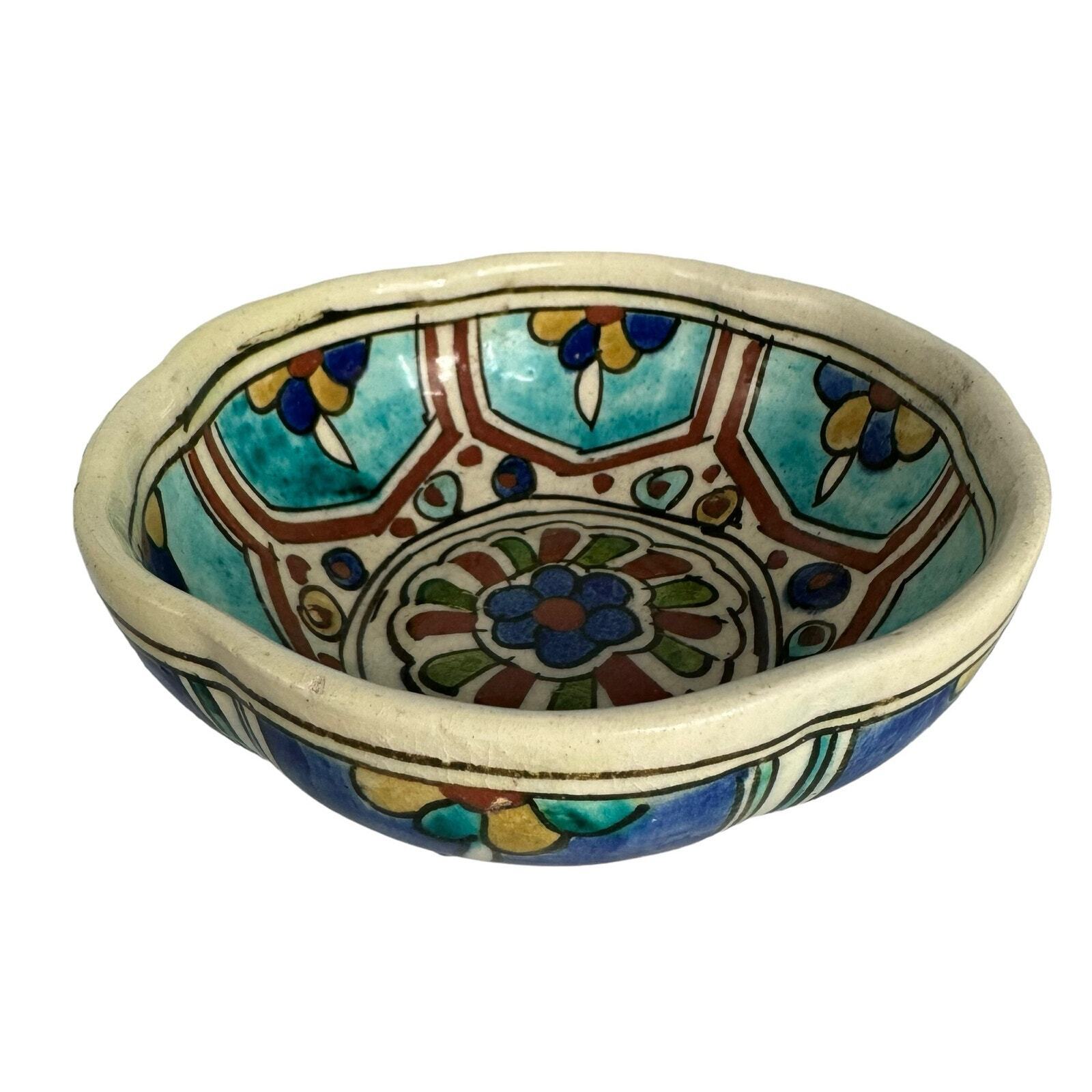 Ottoman Iznik Pottery Bowl Antique Vintage Persian Islamic Turkish