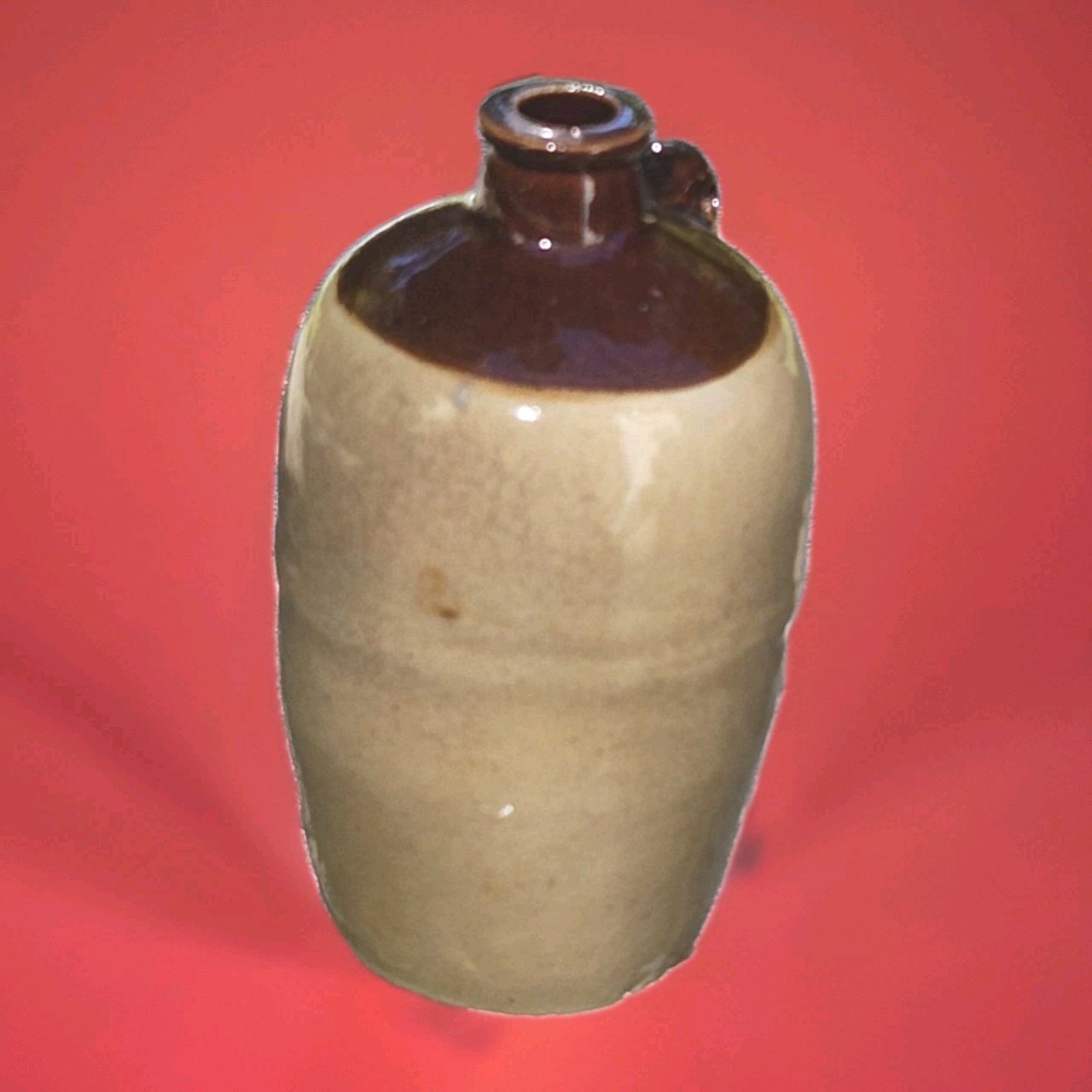 VTG Seaforth stoneware jug Crock Brown/Cream 4\