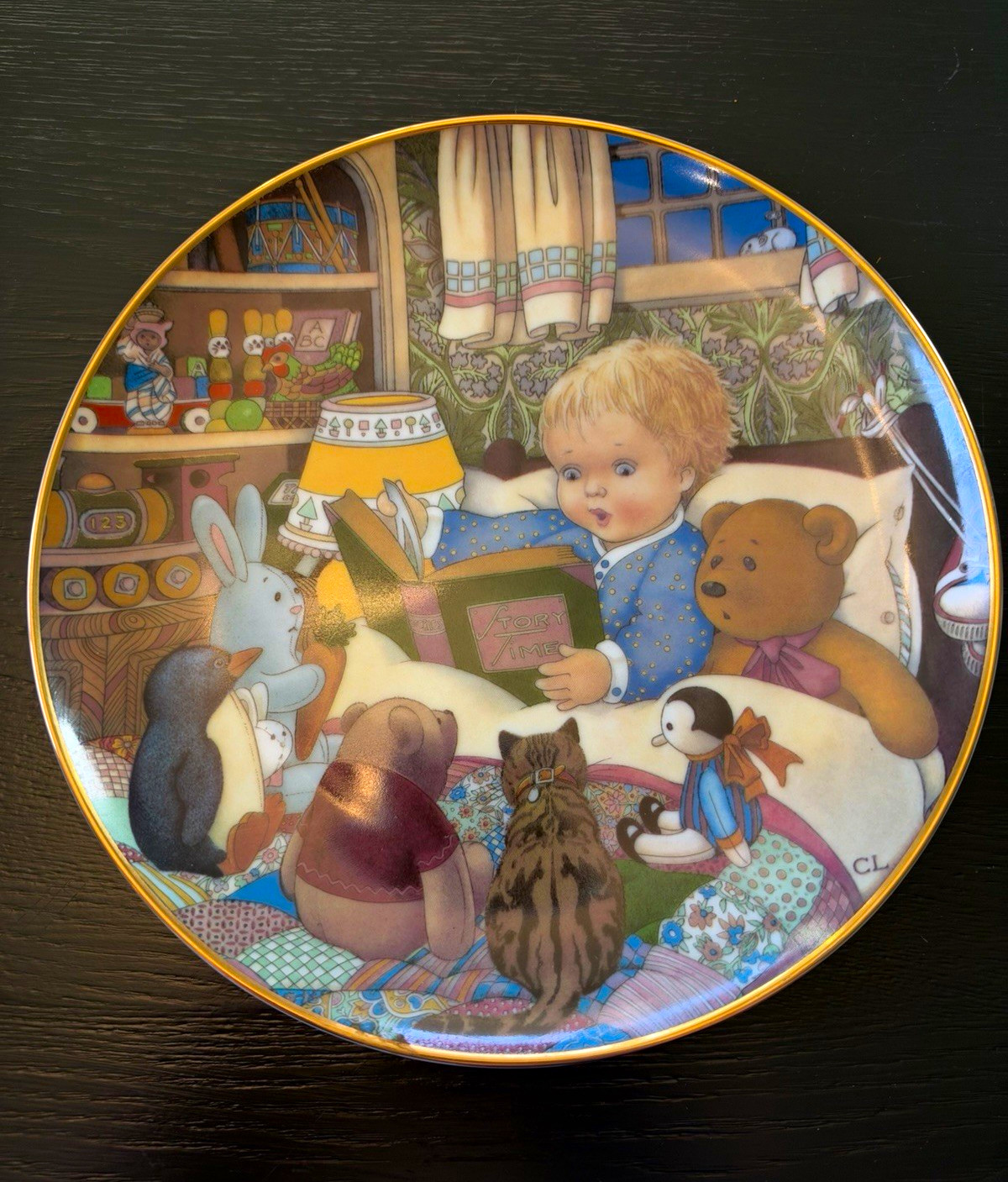 Franklin Porcelain Storytime 1981 Limited Edition Porcelain Collector Plate
