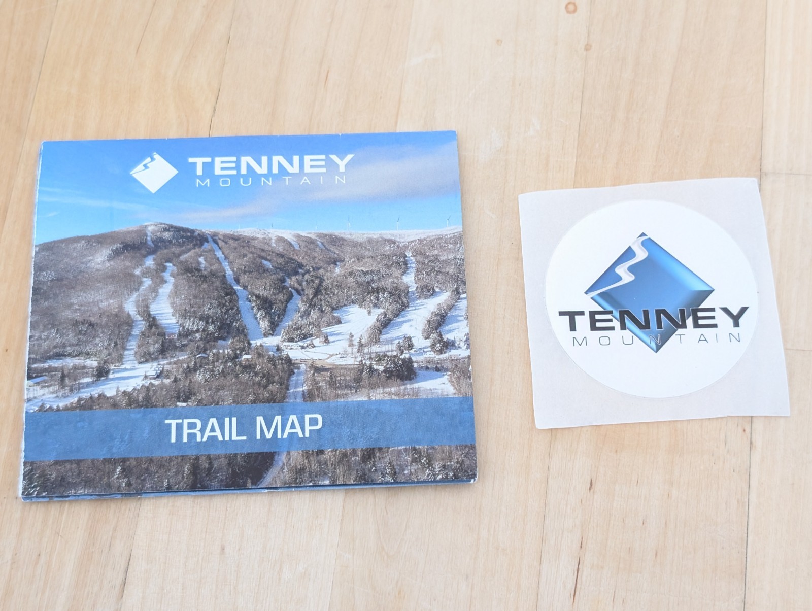 2025-26 Tenney Mountain Ski Area Trail Map + Sticker Plymouth New Hampshire