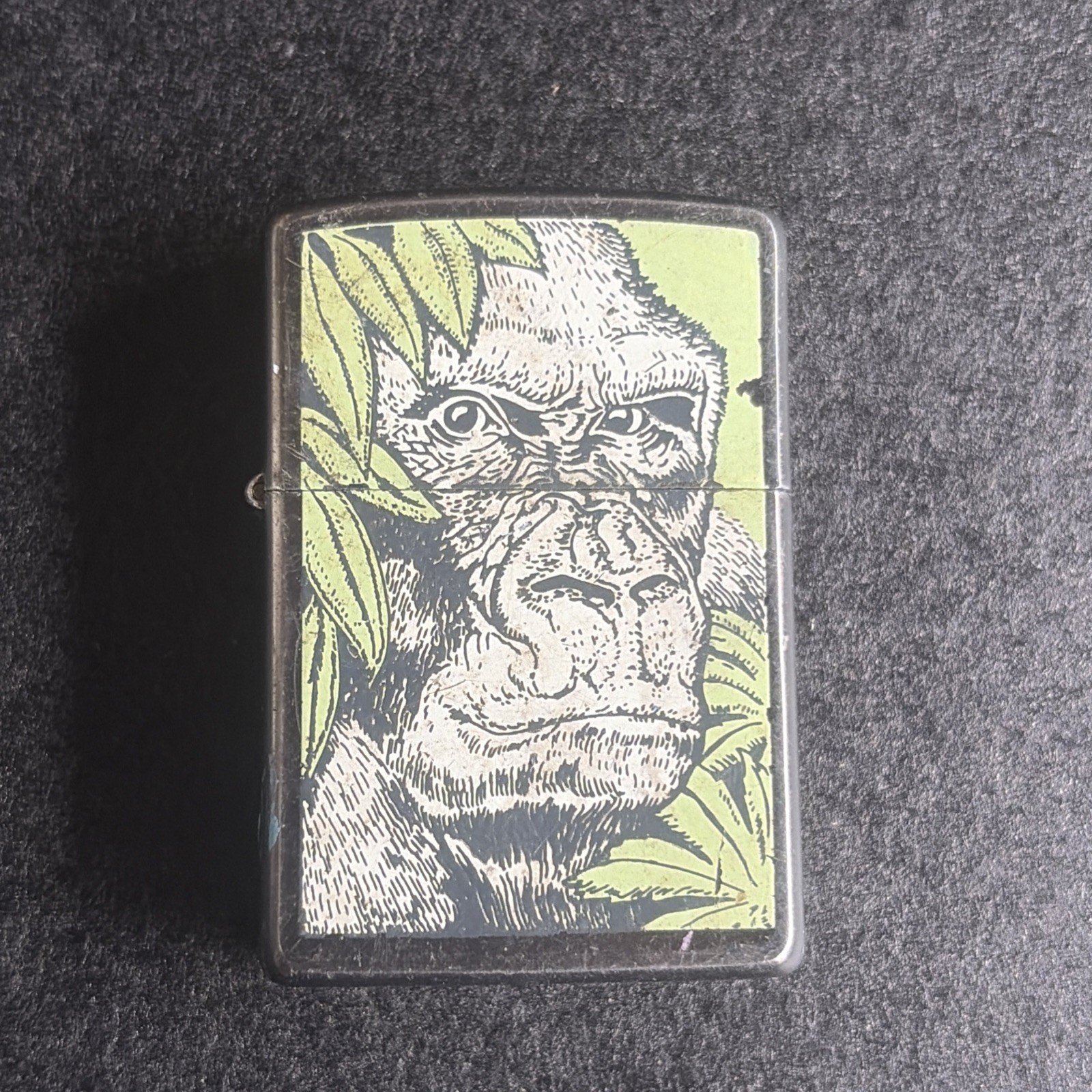 Zippo Lighter 1994 Barrett-Smythe Endangered Animals: Gorilla, 2-sides R303