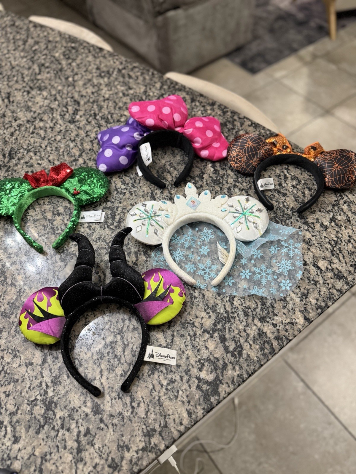 Lot of 5 Authentic Disney Parks Minnie Mouse Ears Headbands Maleficent Elsa Lot of 5 Authentic Disney Parks Minnie Mouse Ears Headbands Maleficent Elsa