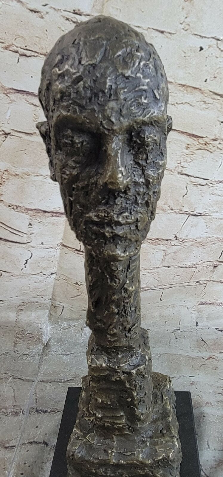Hot Cast Rare Big Head Man Bust Bronze Sculpture Marble Figurine Cometti Statue