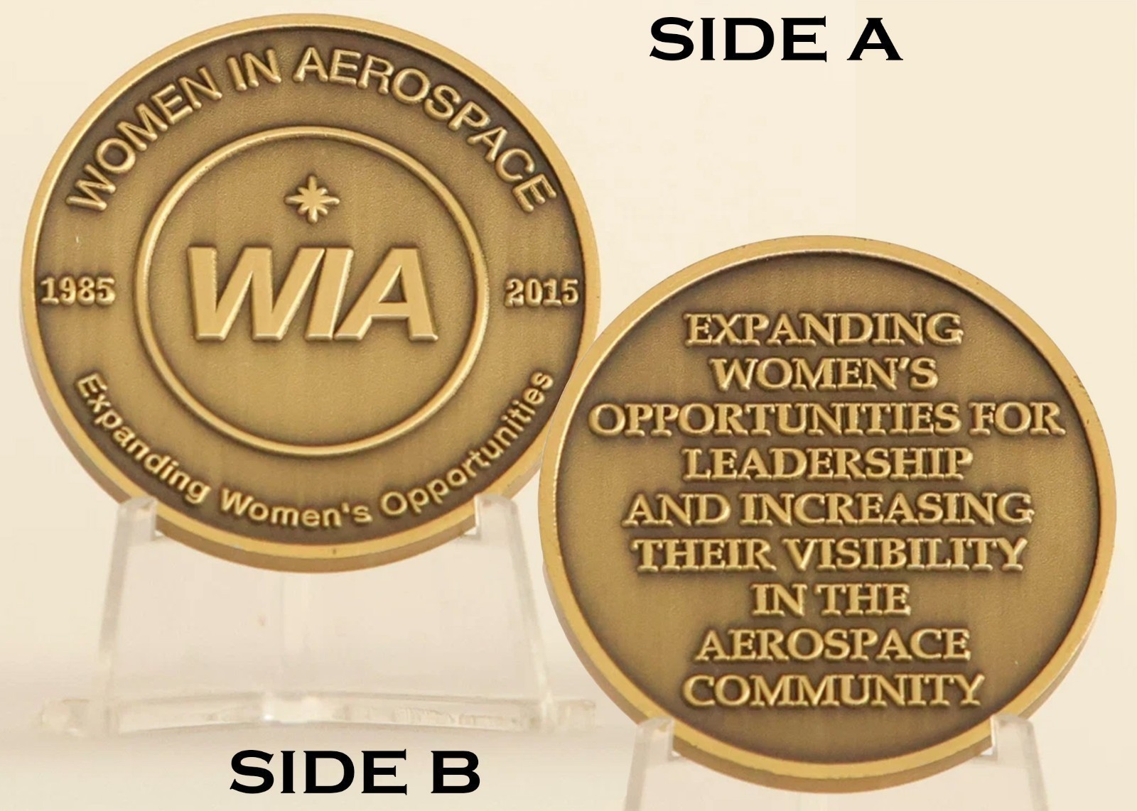 Women In Aerospace WIA 30th Anniversary 1985-2015 Challenge Coin 4#G Women In Aerospace WIA 30th Anniversary 1985-2015 Challenge Coin 4#G
