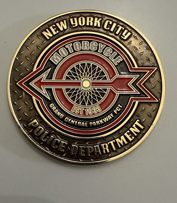 NYPD HIGHWAY PATROL UNIT 3 MOTORCYCLE GRAND CENTRAL Police Challenge COIN EMPIRE