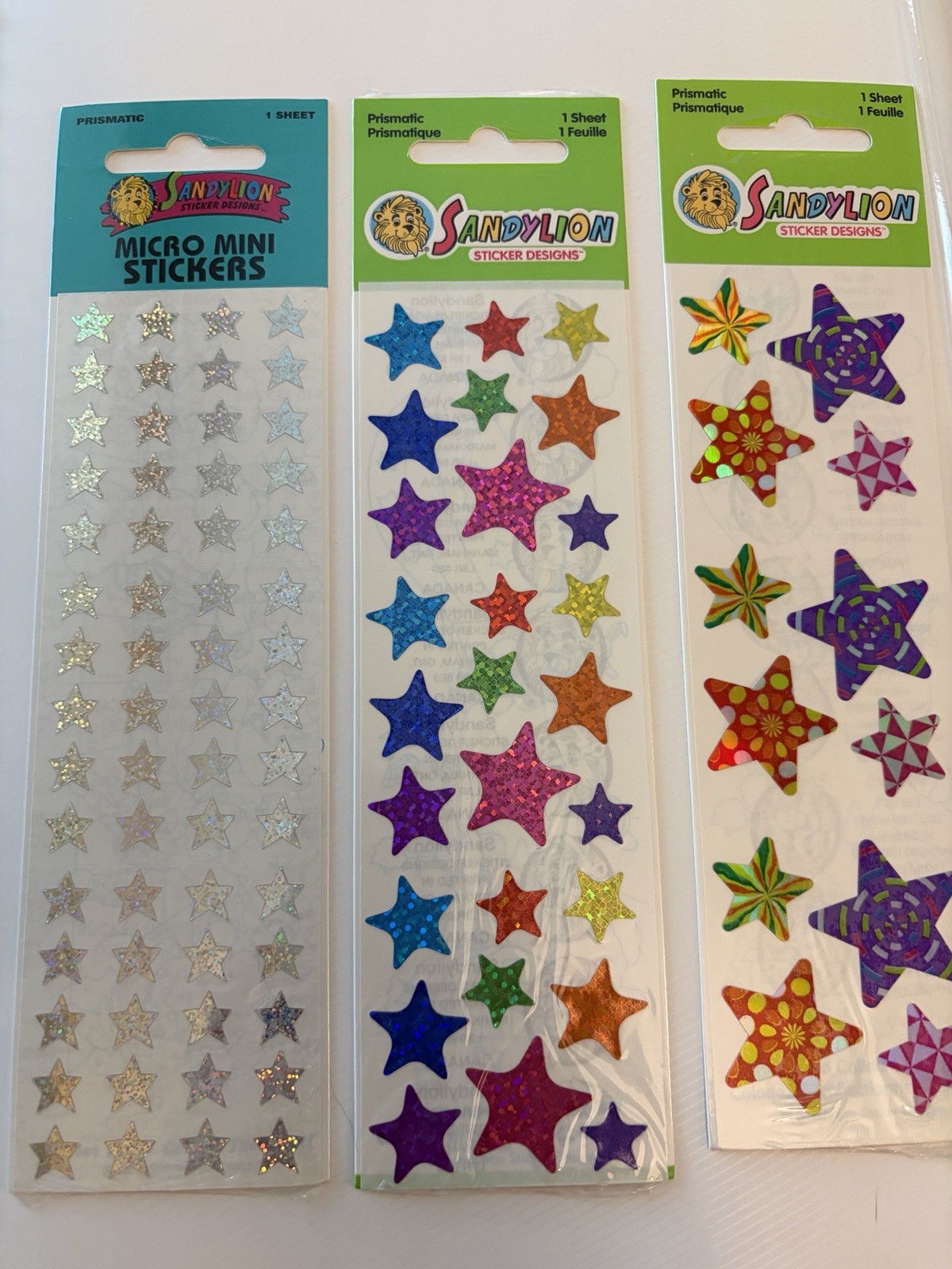 Vintage Sandylion Sticker Lot In Sealed Packages STARS
