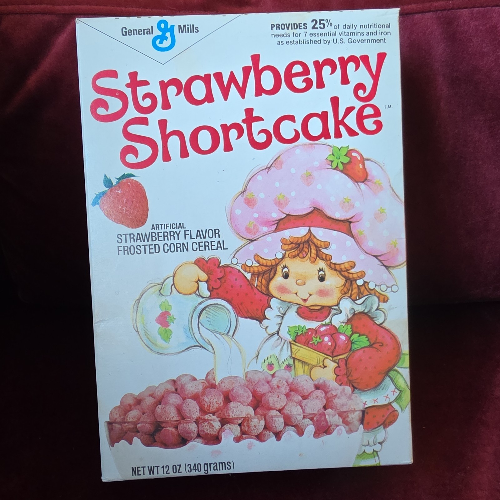 Vintage 1981 Strawberry Shortcake Cereal Box General Mills Original Series 2