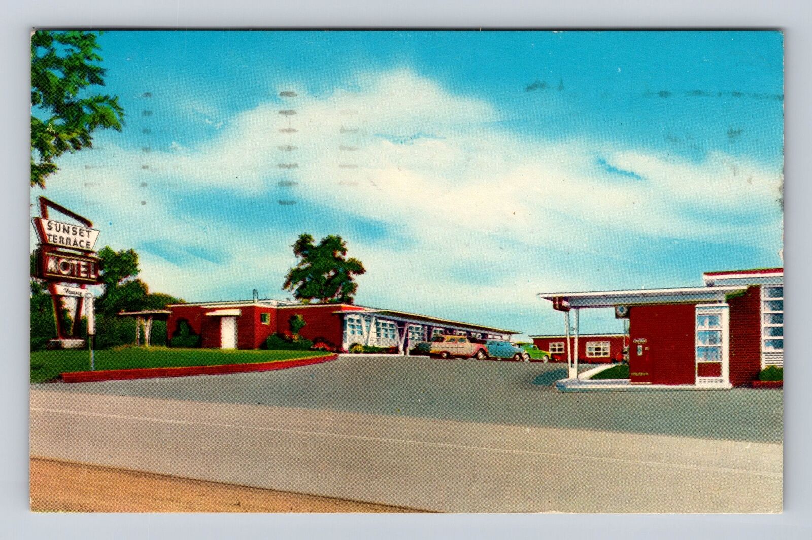 Lewisburg WV-West Virginia, Sunset Terrace Motel Advertising, Vintage Postcard