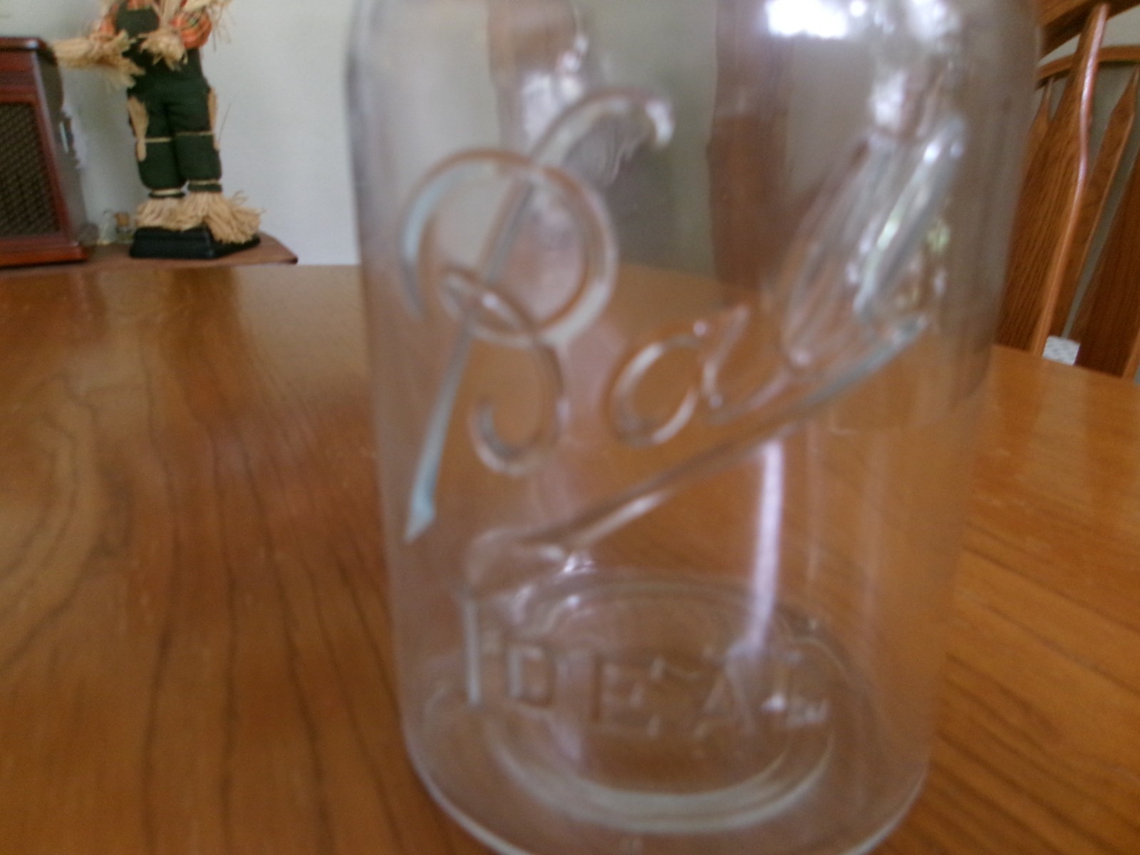 Vintage Ball Ideal One Quart Clear Mason Jar With Glass Lid & Wire Bail # 9 Vintage Ball Ideal One Quart Clear Mason Jar With Glass Lid & Wire Bail # 9