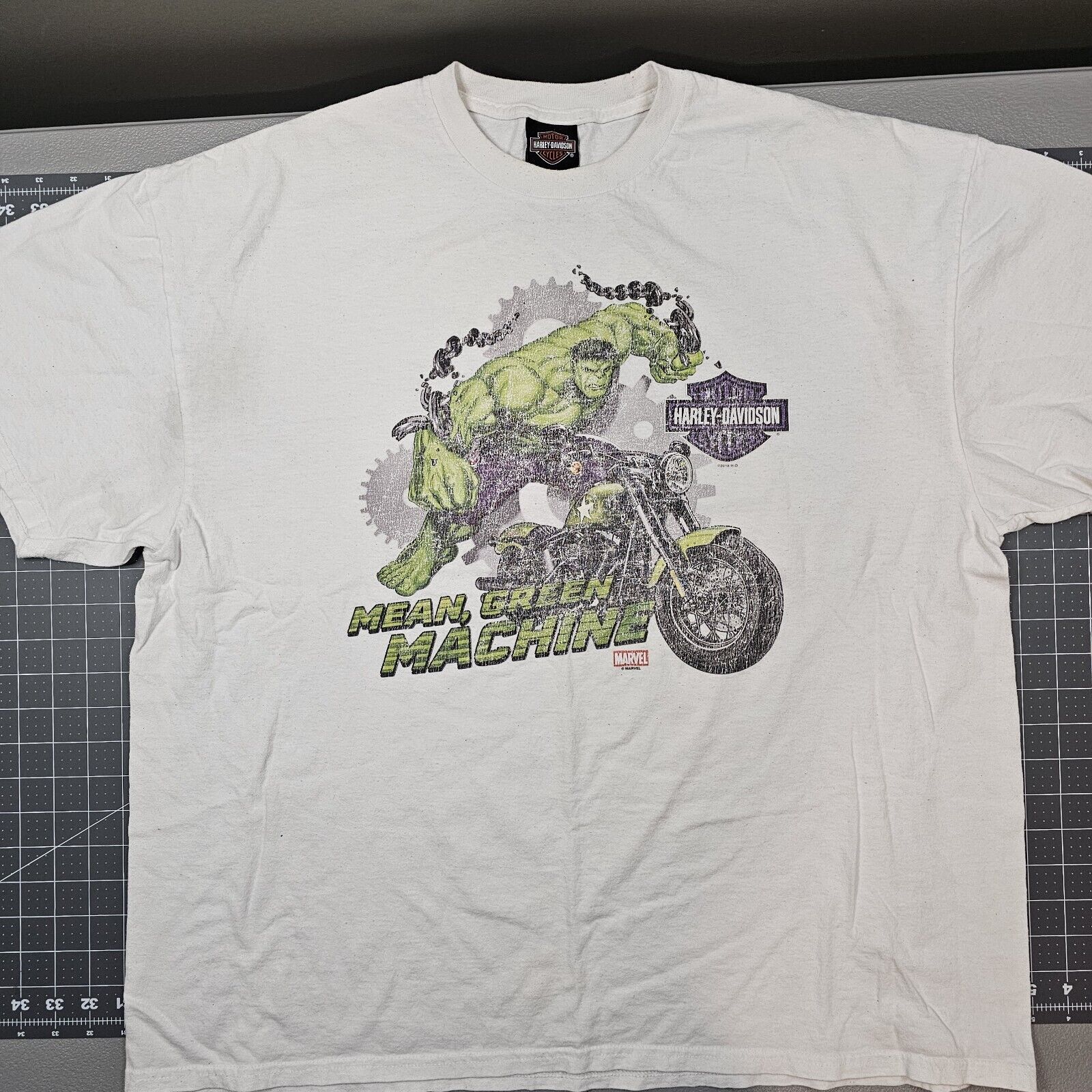 Harley Davidson Incredible Hulk Tshirt XXL Marvel Orlando Biker Streetwear Y2K 