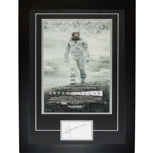 Interstellar 11x17 Movie Poster Deluxe Framed with Matthew McConaughey Autograph