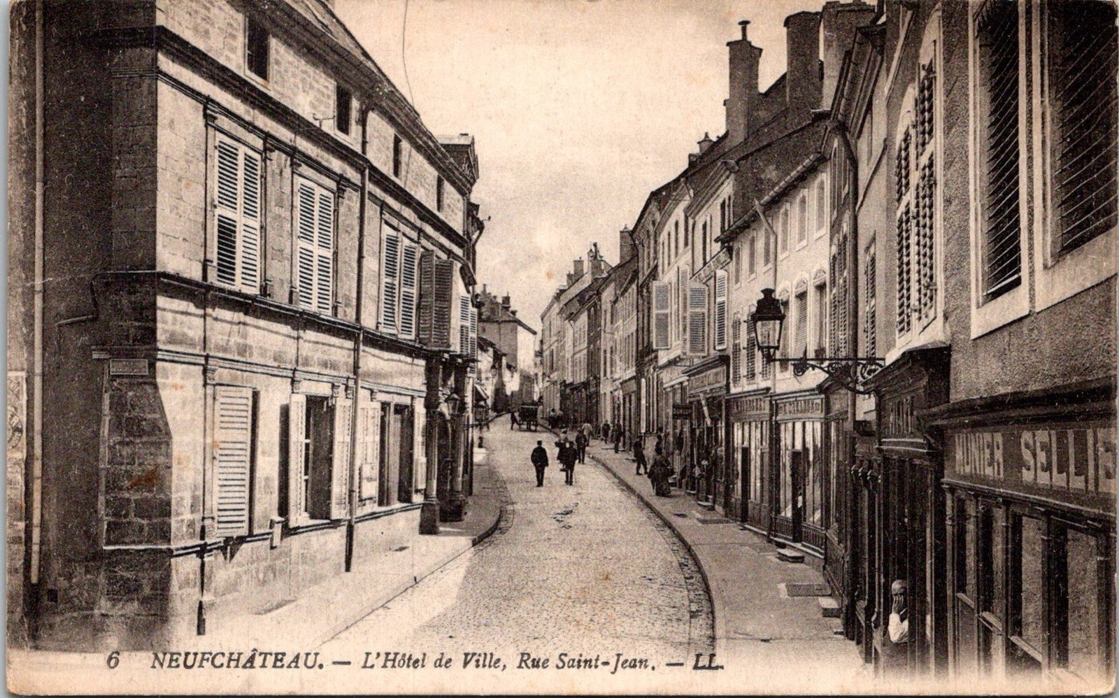 Neufchateau France LHotel De Ville Rue Saint Jean Historical Street View Postcar