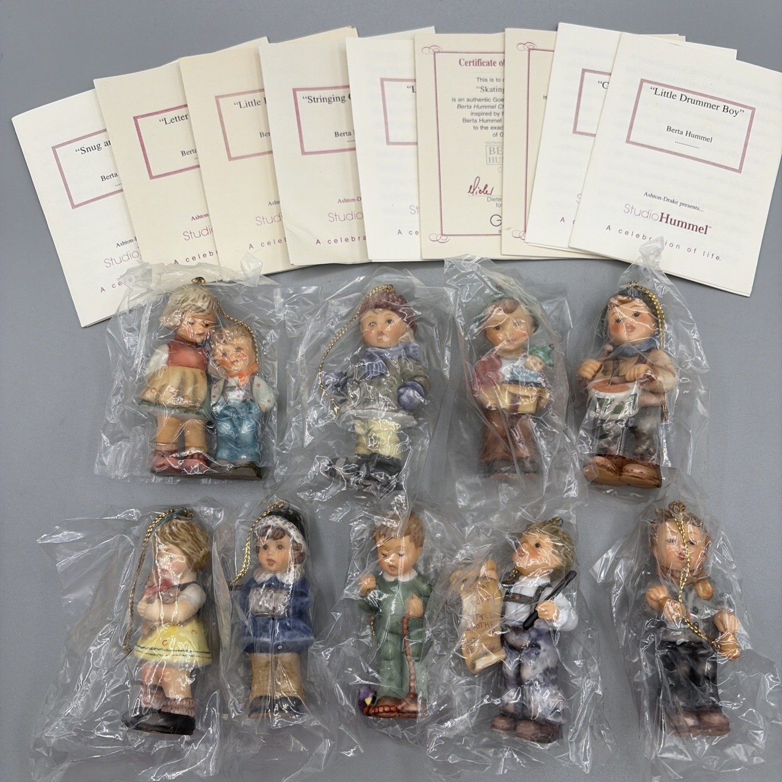 Vintage Hummel Figurines Goebel Christmas Holiday gifts 1999 90s Lot of 9 w COA
