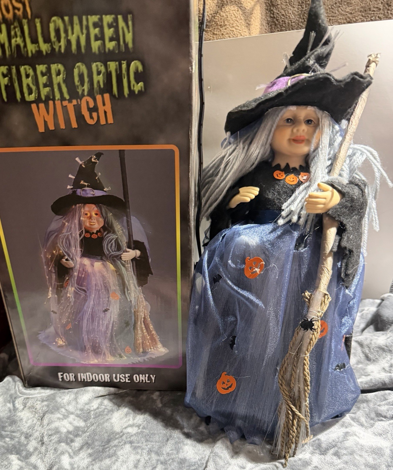 Foremost Fiber Optic Halloween Witch - 12 In. (1990’s Vintage Kmart)