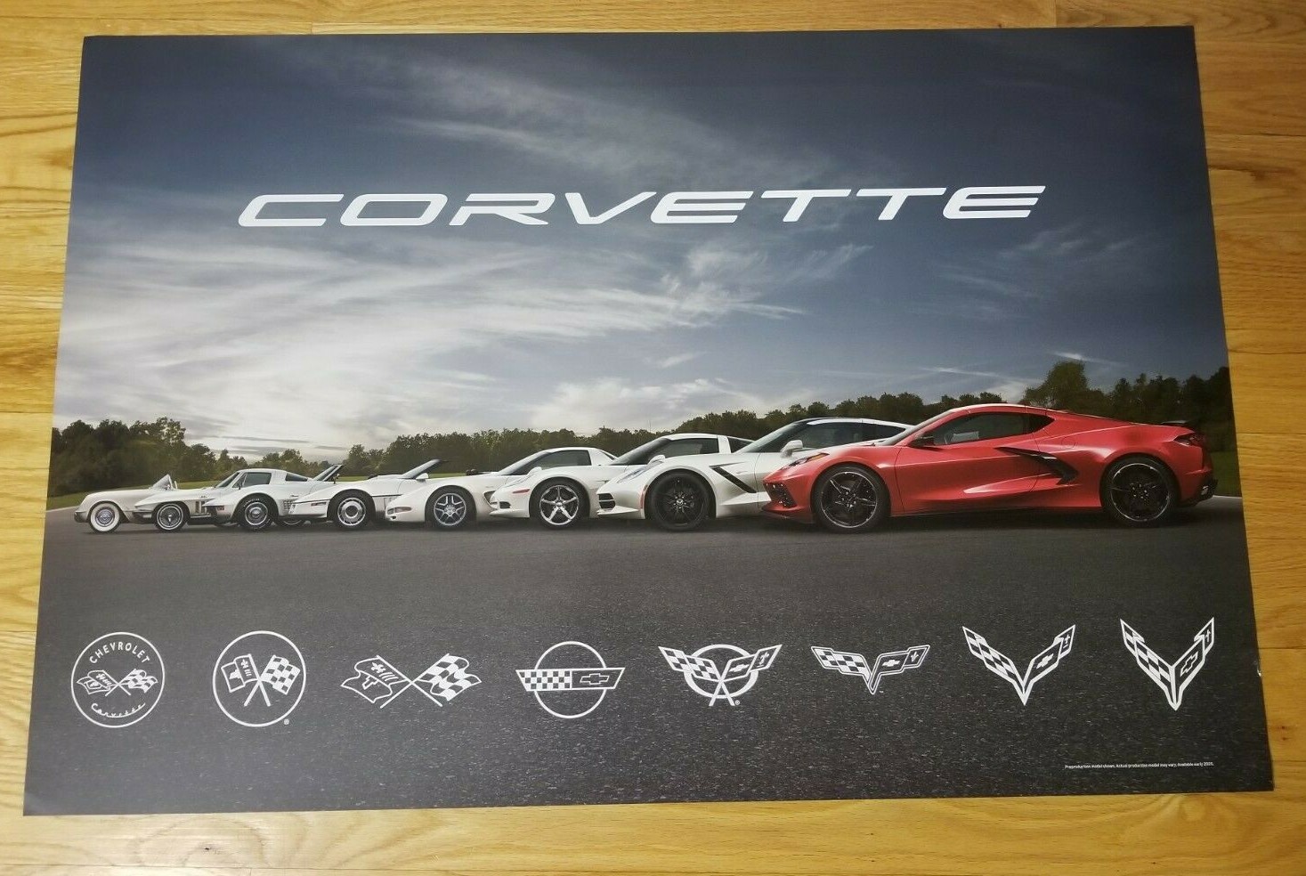 Authentic GM CORVETTE EVOLUTION Poster - 24