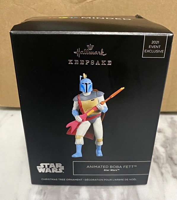 Hallmark Keepsake Star Wars Boba Fett Animated Christmas Ornament 2021 Exclusive