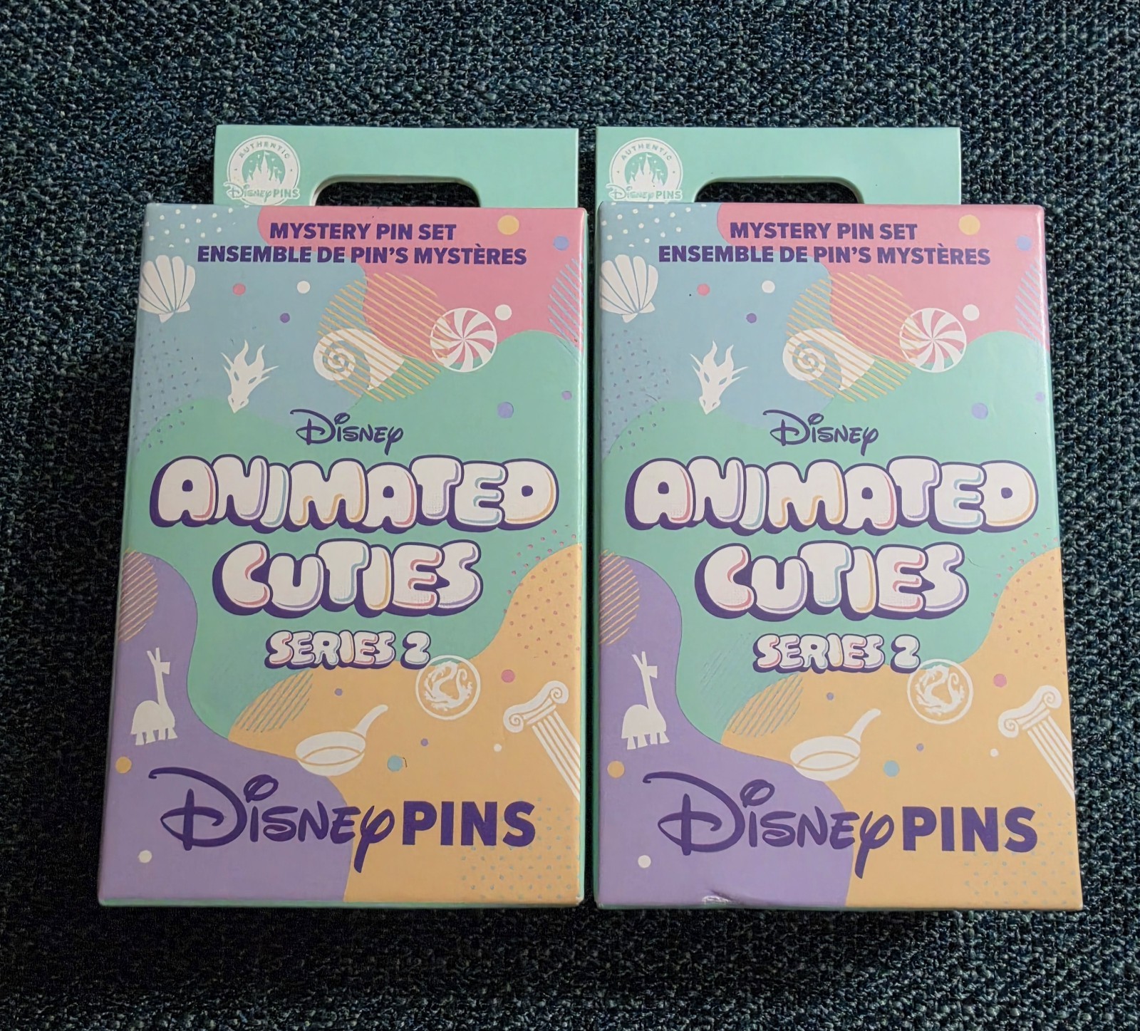 NEW 2Packs Disney Animated Cuties Mystery Pin Set Series 2 *SEALED*2 PinsPer Box