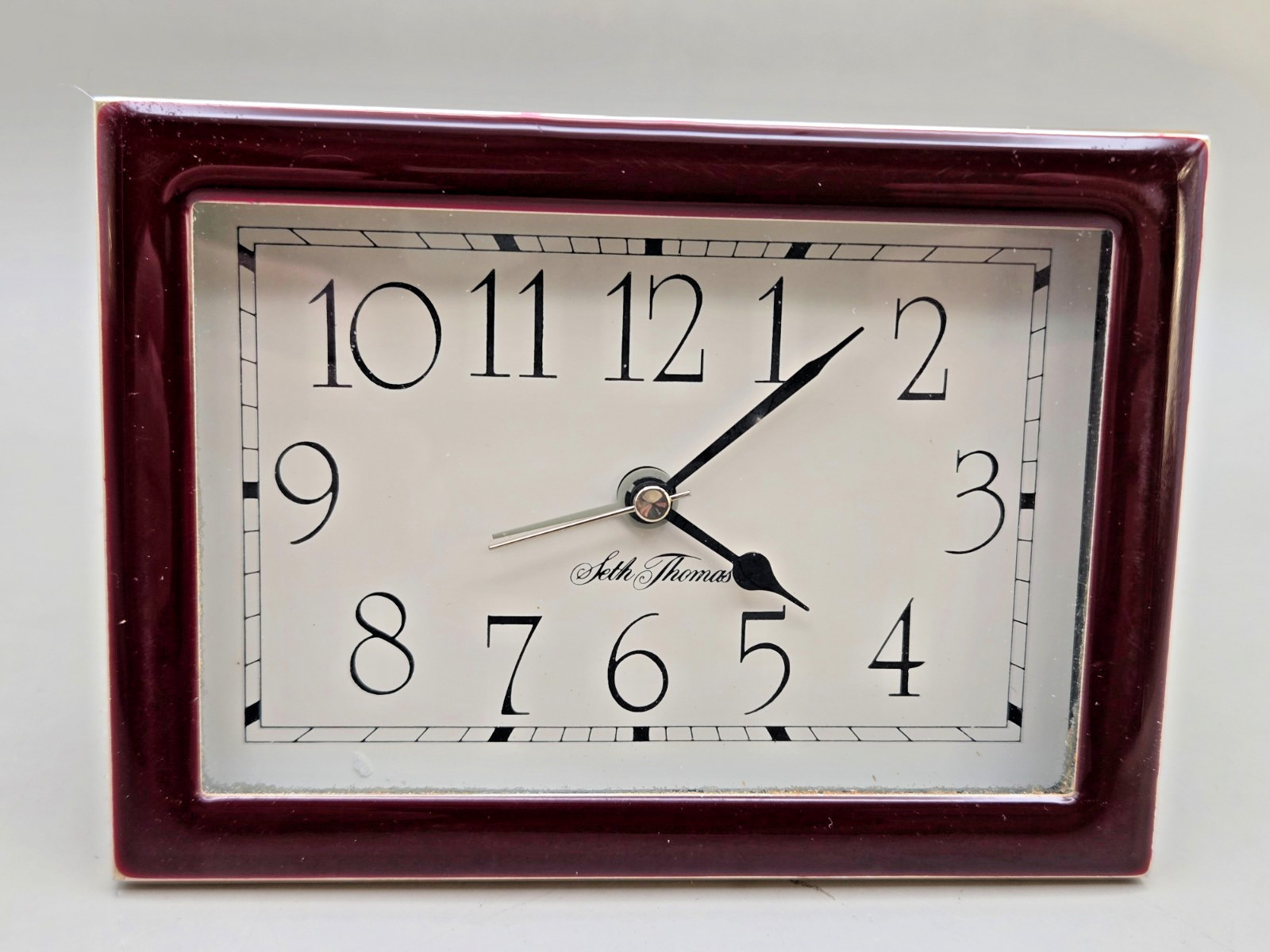 Vintage Seth Thomas Alarm Clock Model 3-4 Art Deco Style Works Great