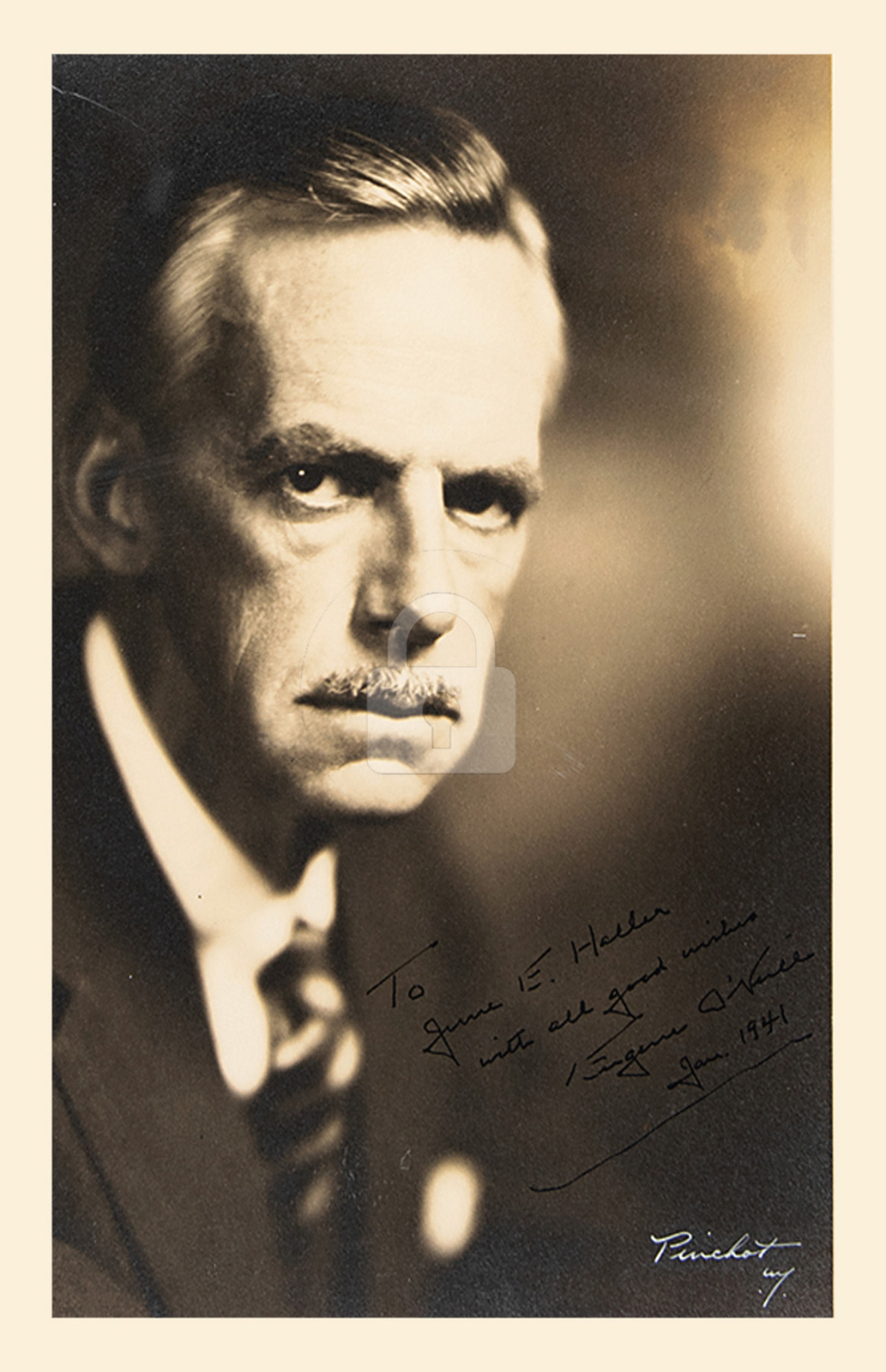 Eugene O'Neill Signed Autograph RPPC Photo Postcard COPY