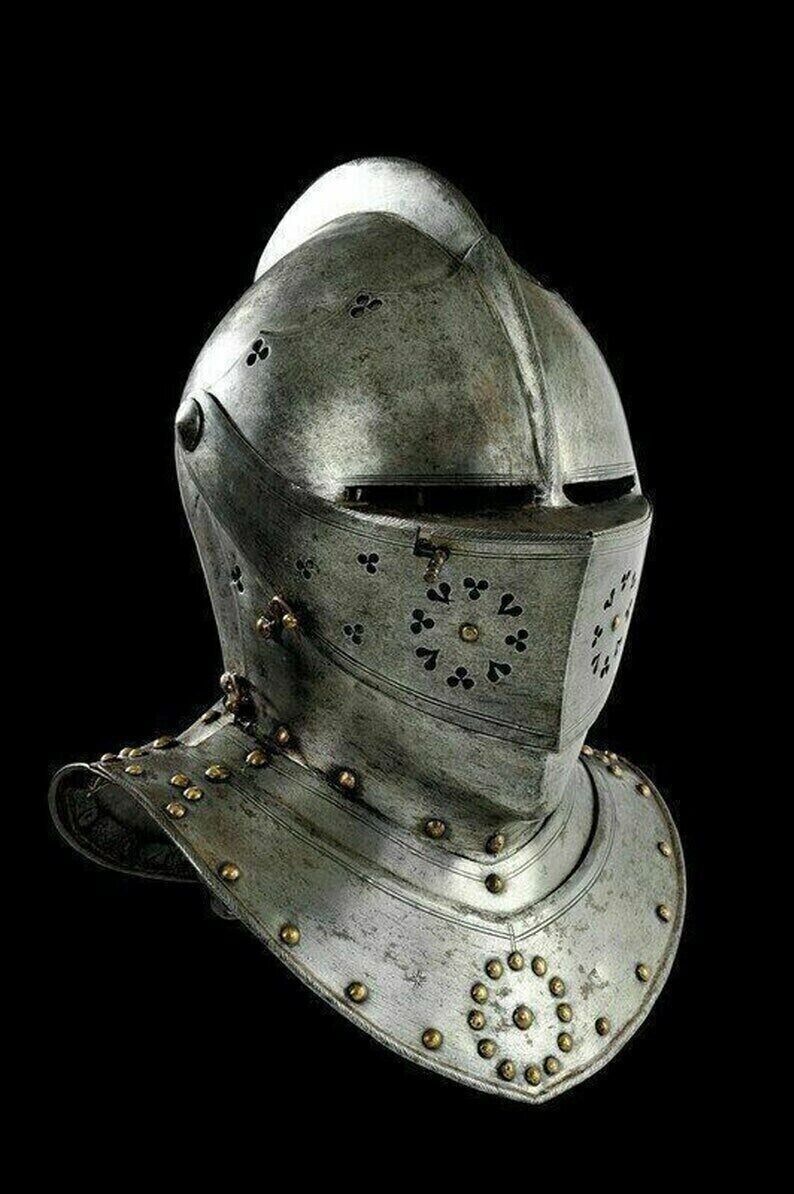 best look 18GA SCA LARP Medieval Knight Tournament Close Armor Helmet Replica