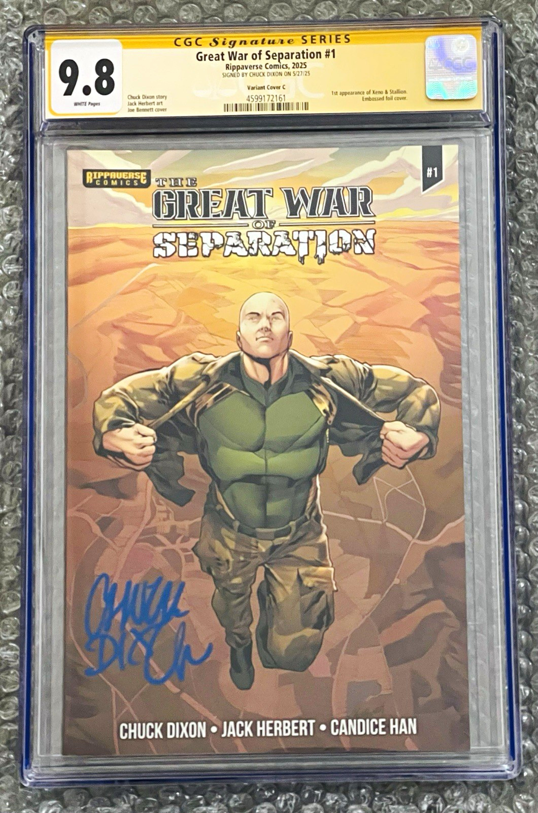 The Great War of Separation #1 Variant Cover C Signed by Chuck Dixon CGC 9.8