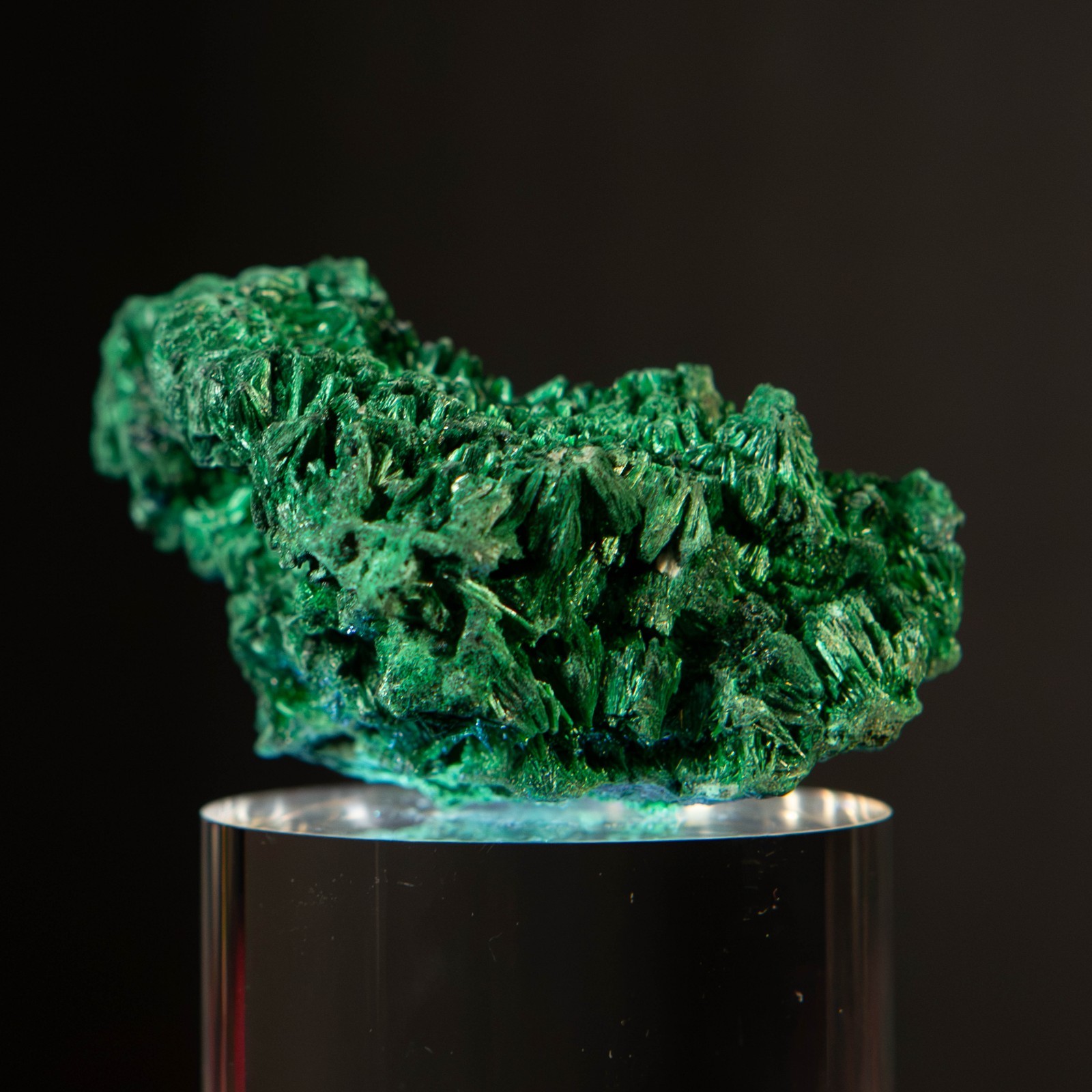 130g Natural Fibrous Velvet Malachite Rough Crystal Cluster Mineral Specimen