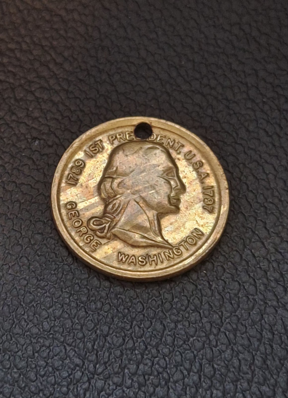 1789 USA 1ST PRESIDENT USA 1797 GEORGE WASHINGTON  MEDAL TOKEN-38MM