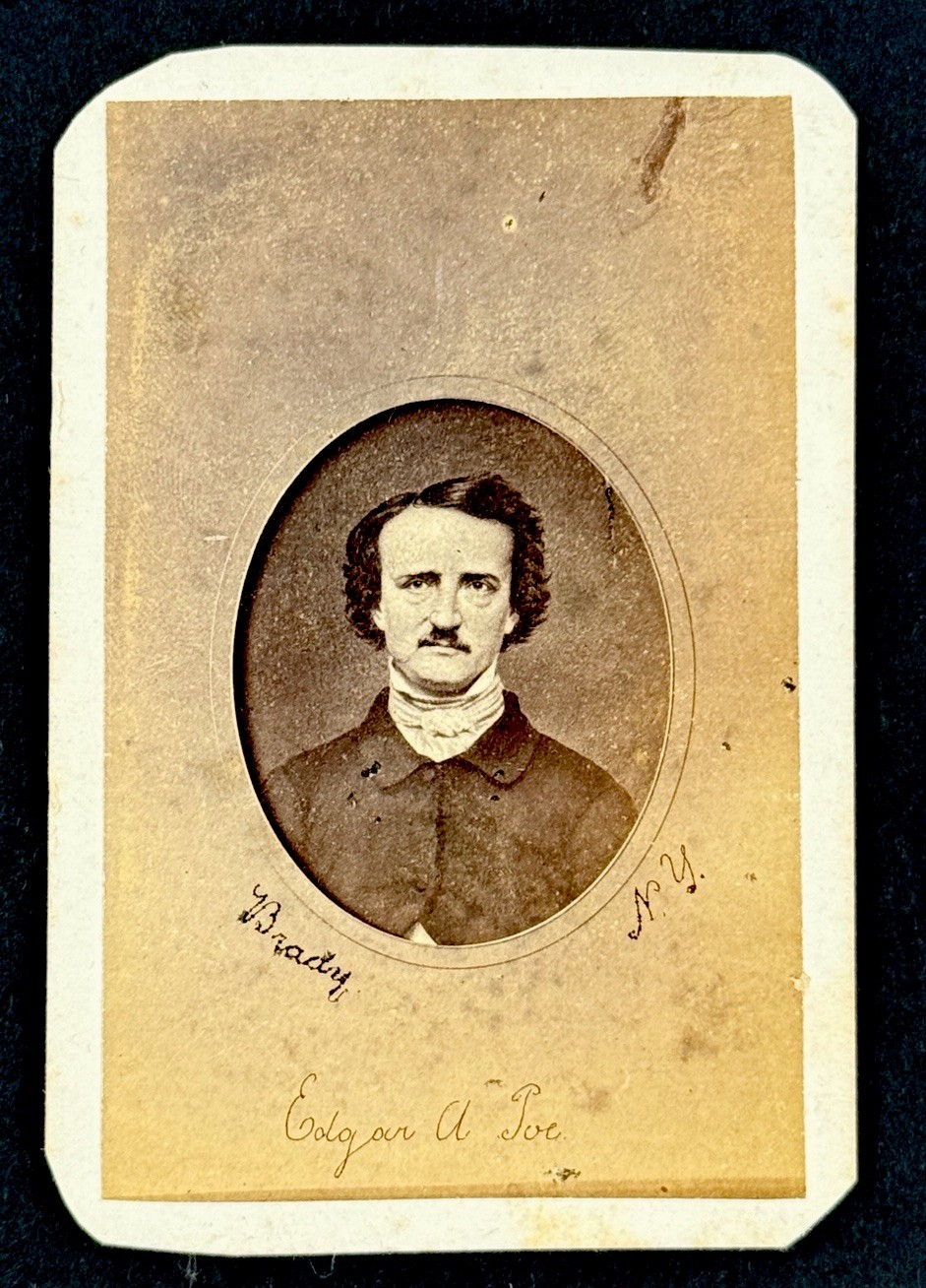 MEGA RARE Edgar Allen Poe CDV Photograph BRADY Anthony Photo allan