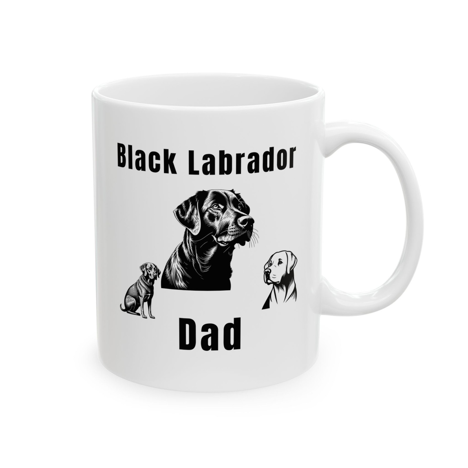 Black Labrador Dad 11oz Ceramic Coffee Mug WA22 Black Labrador Dad 11oz Ceramic Coffee Mug WA22